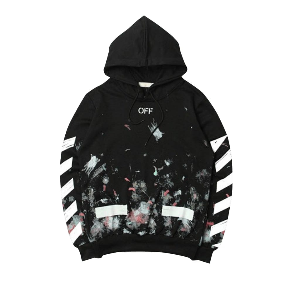 Off-White Diag Galaxy Brushed Over Hoodie Black
