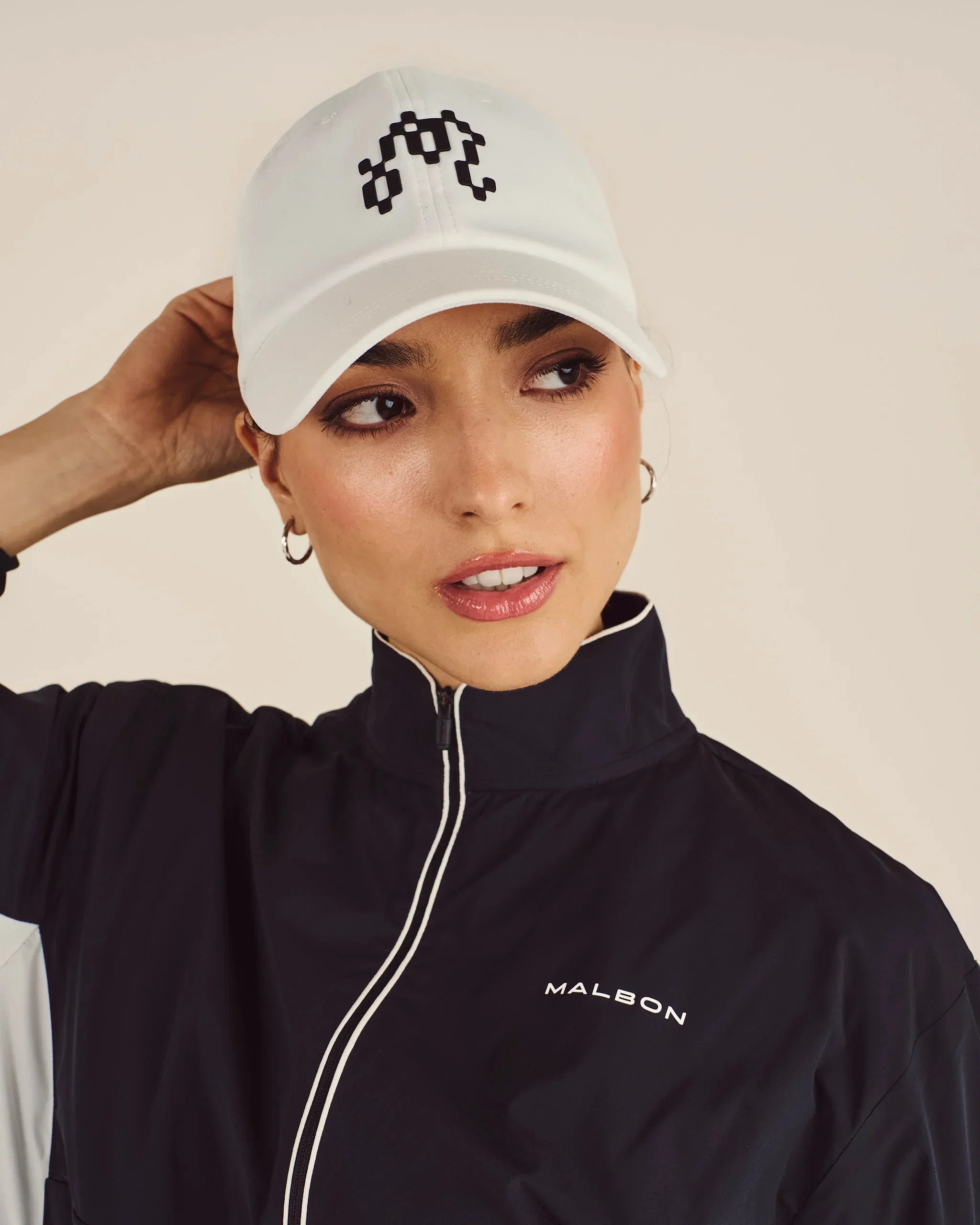 Malbon Golf Ceri Dad Hat White