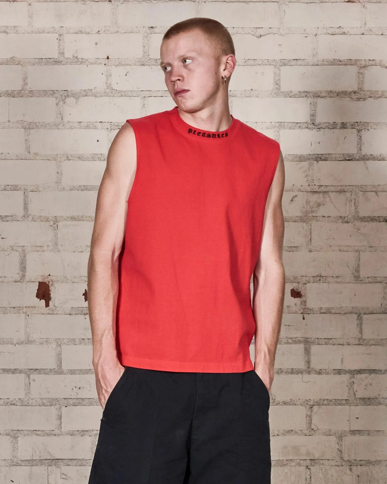 Pleasures Sorrow Sleeveless Shirt Red