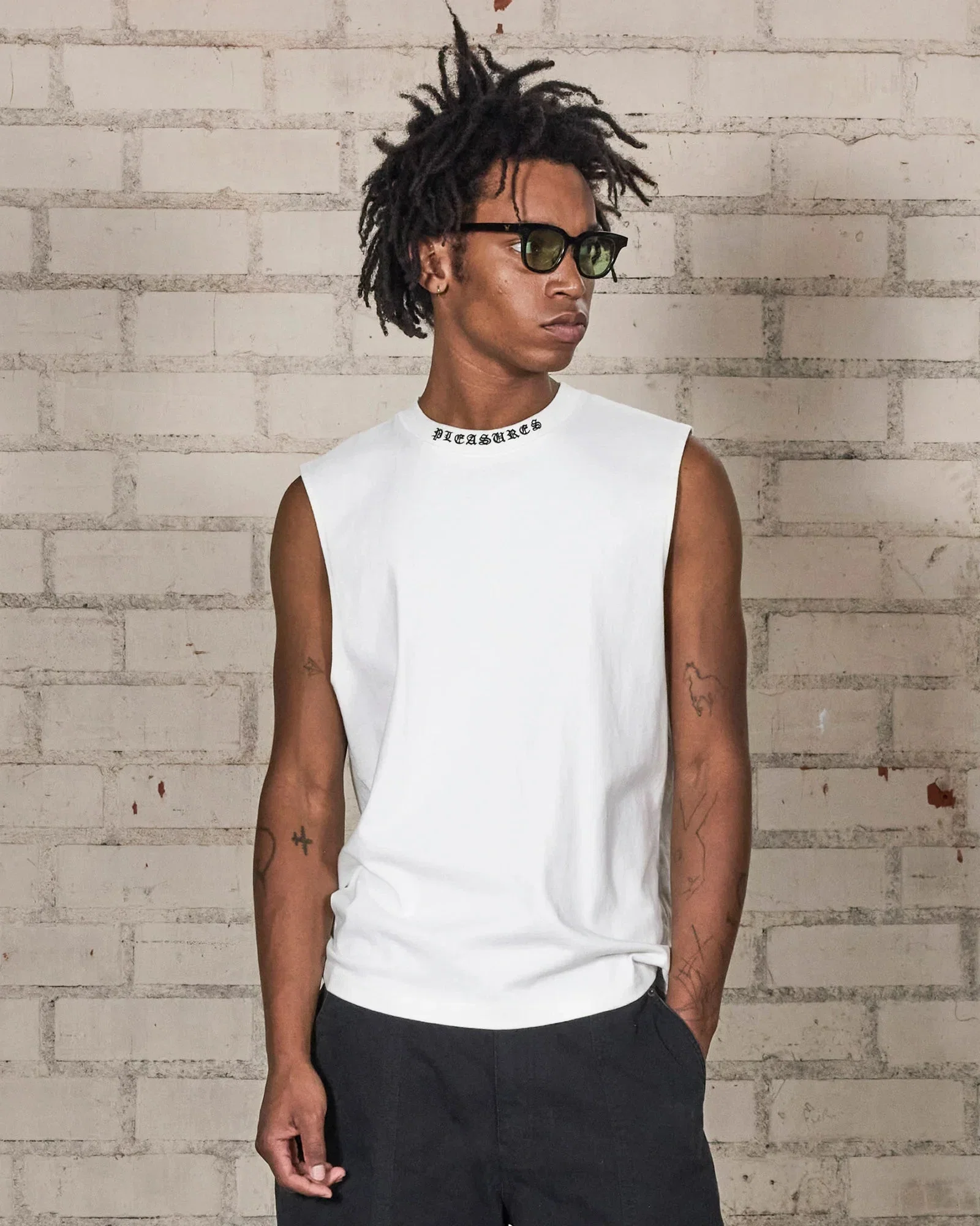 Pleasures Sorrow Sleeveless Shirt White