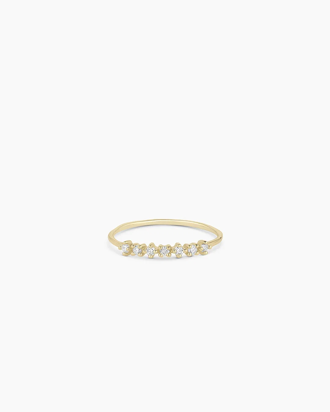 Fine 14K Diamond Row Ring