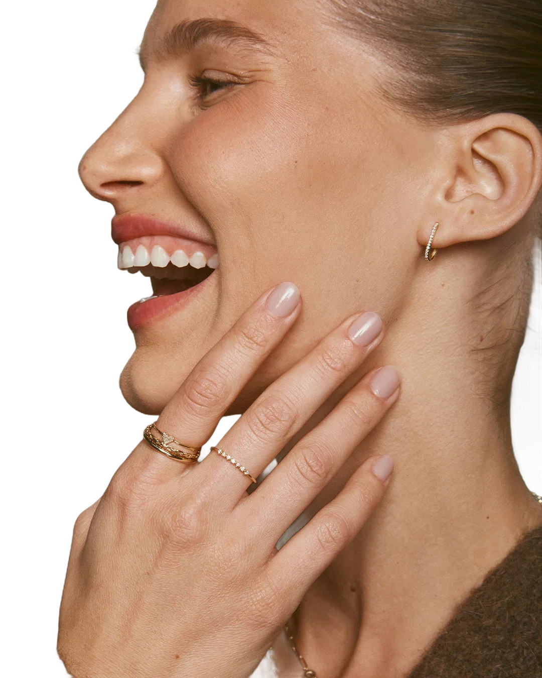 Fine 14K Diamond Row Ring