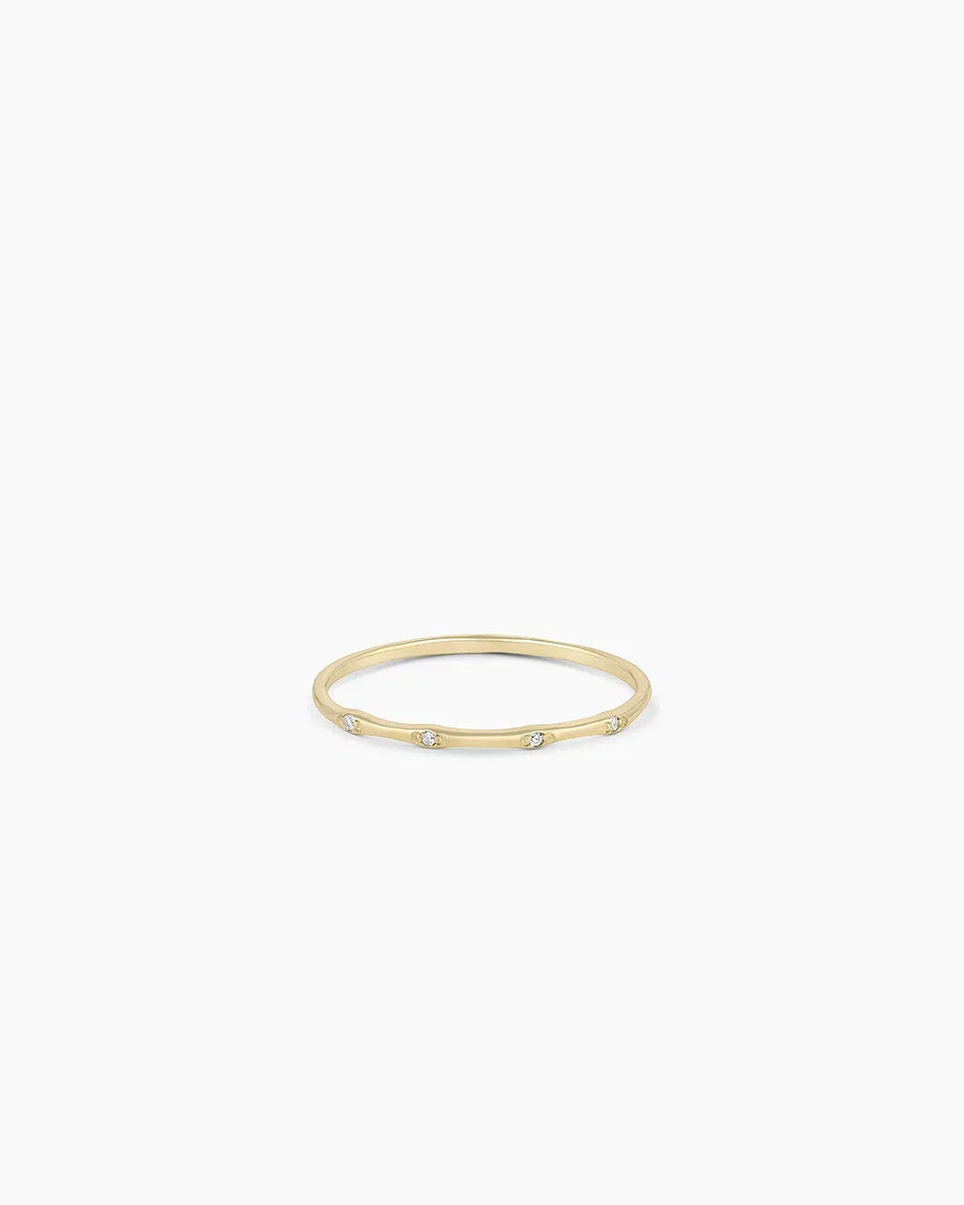 Fine 14K Diamond Stacking Ring