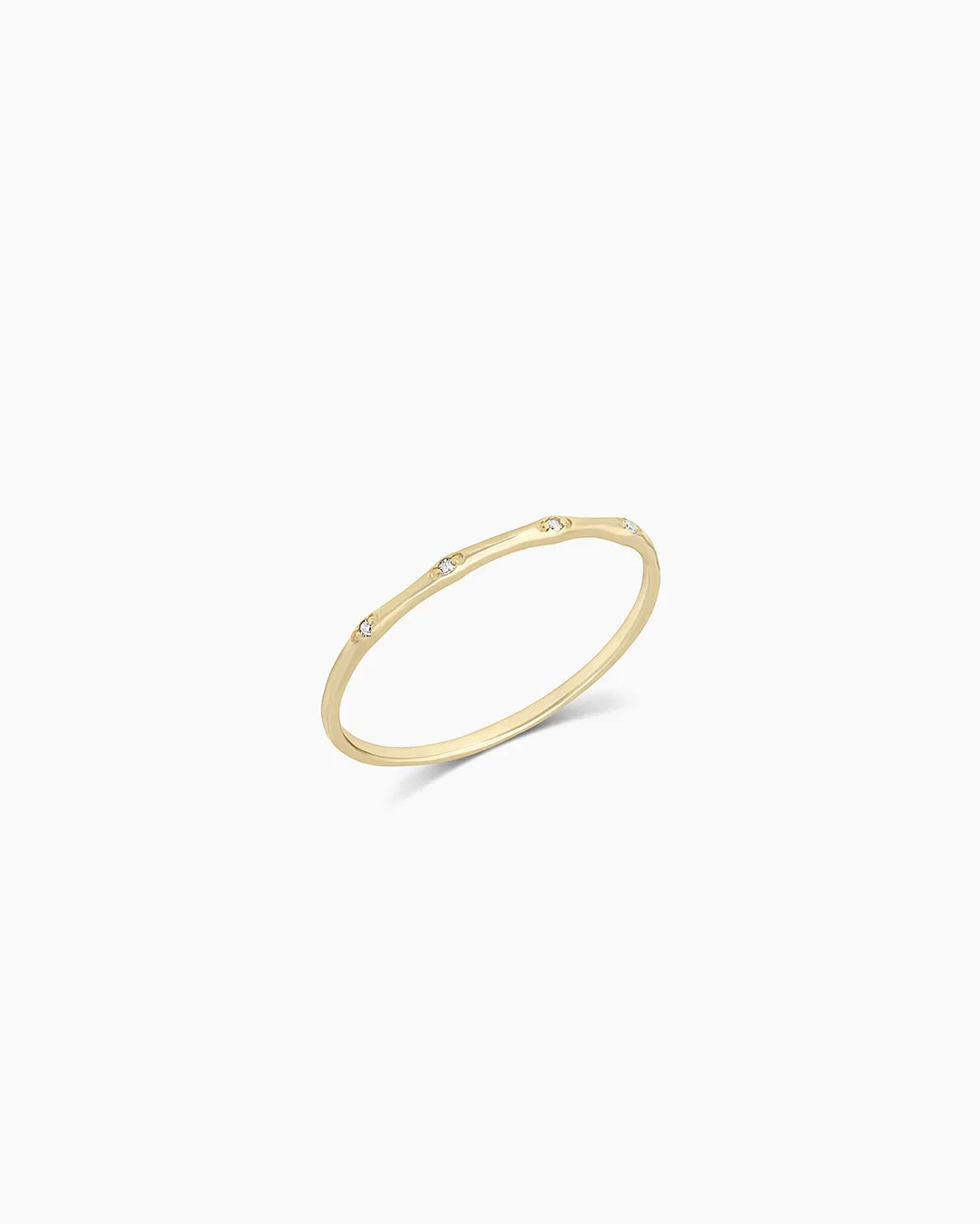 Fine 14K Diamond Stacking Ring