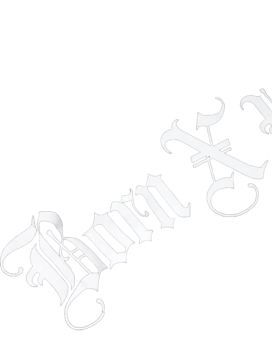 Born X Raised Blackletter Jumbo Arch Tee - Black
