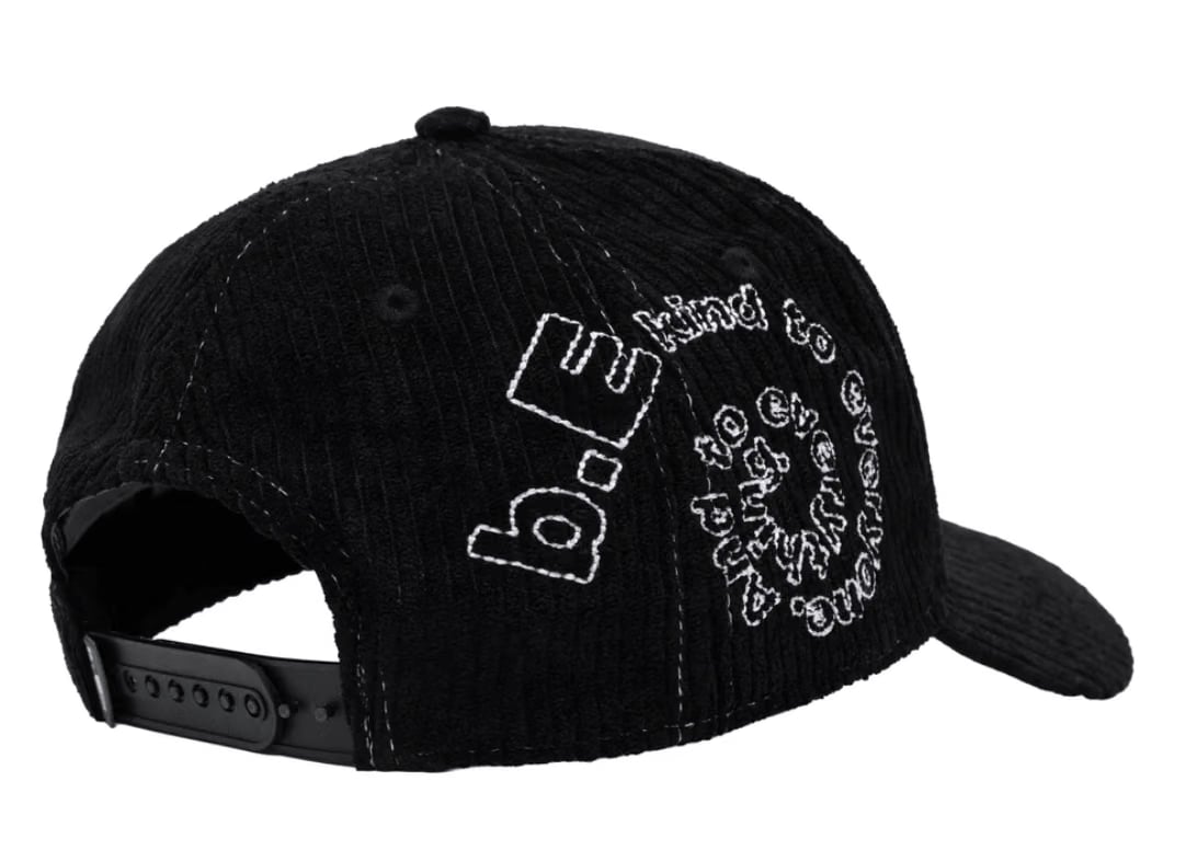 b.Eautiful b.E Low Hat – Black Corduroy / White