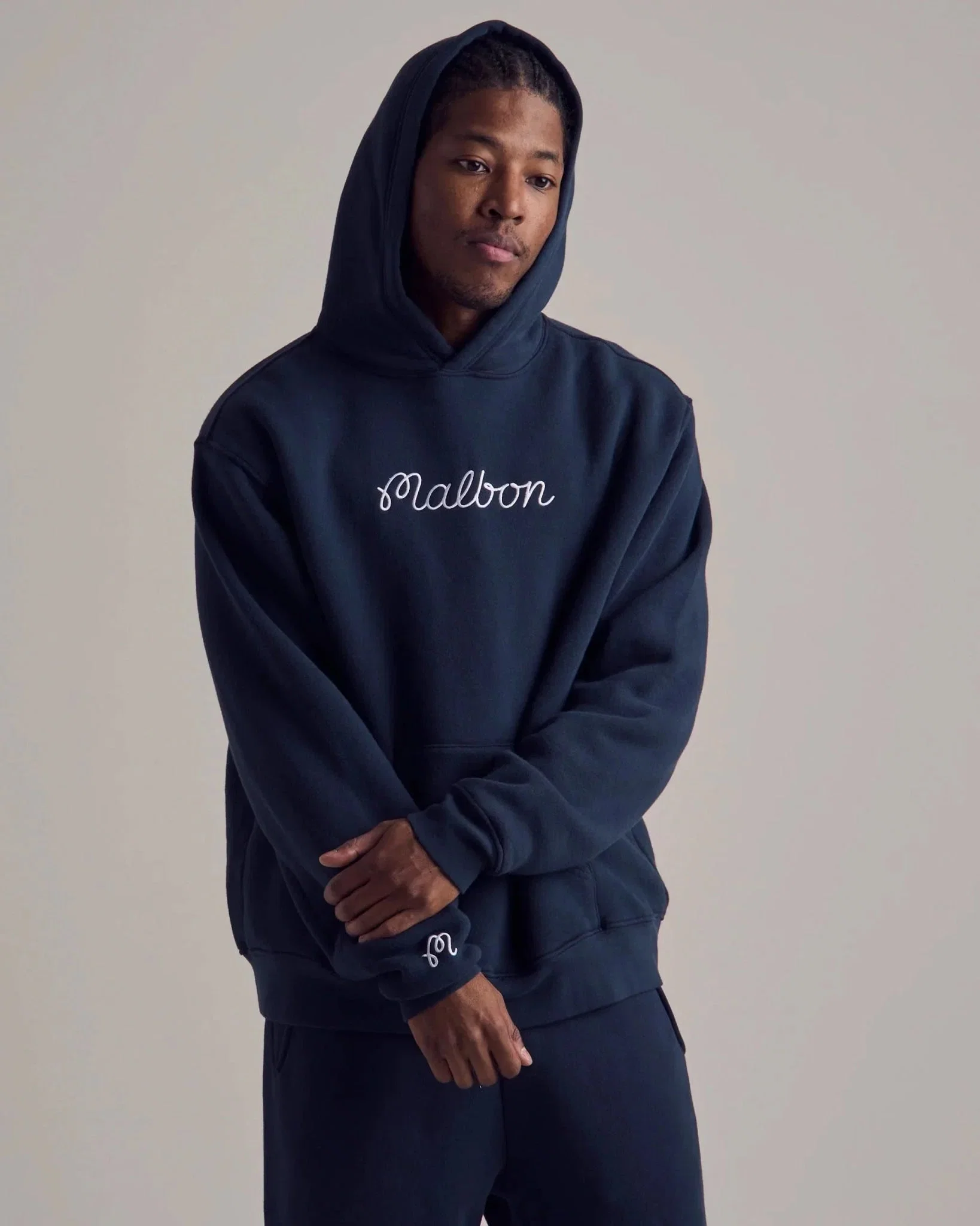 Malbon Golf Fesque Hoodie – Navy