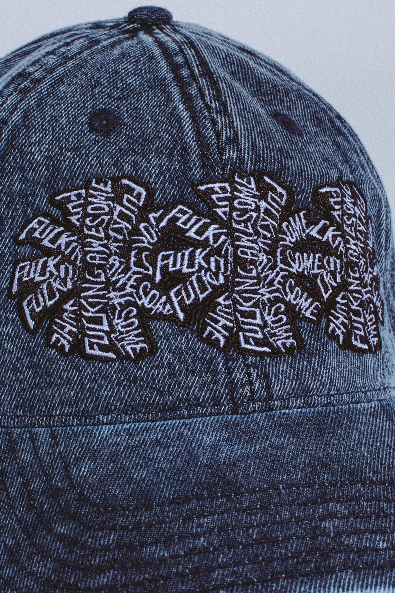 FA Three Spiral Denim 6 Panel Hat