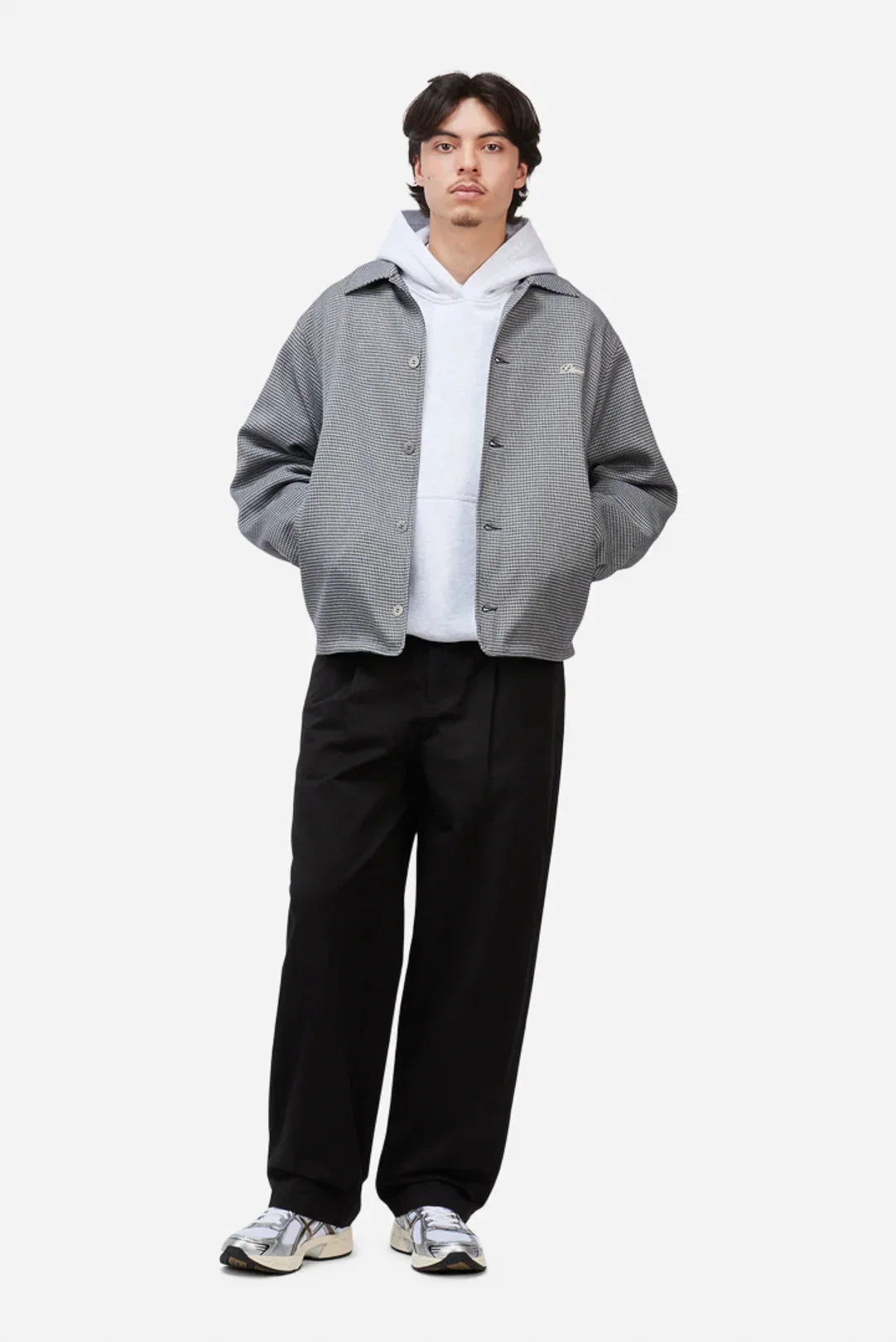 Dime MTL Houndstooth Jacket Grey