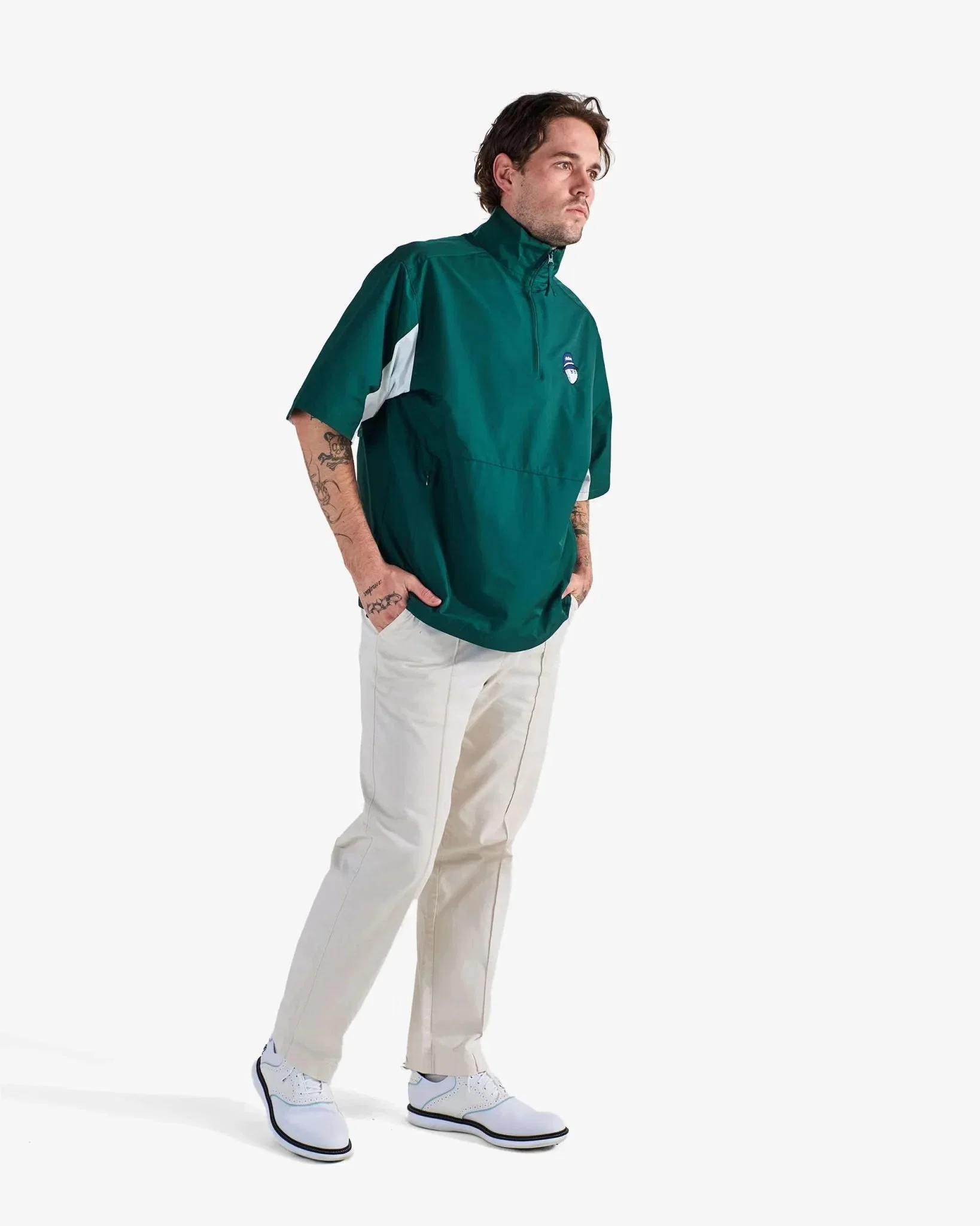 Malbon Golf Nylon Wind Shirt – Green
