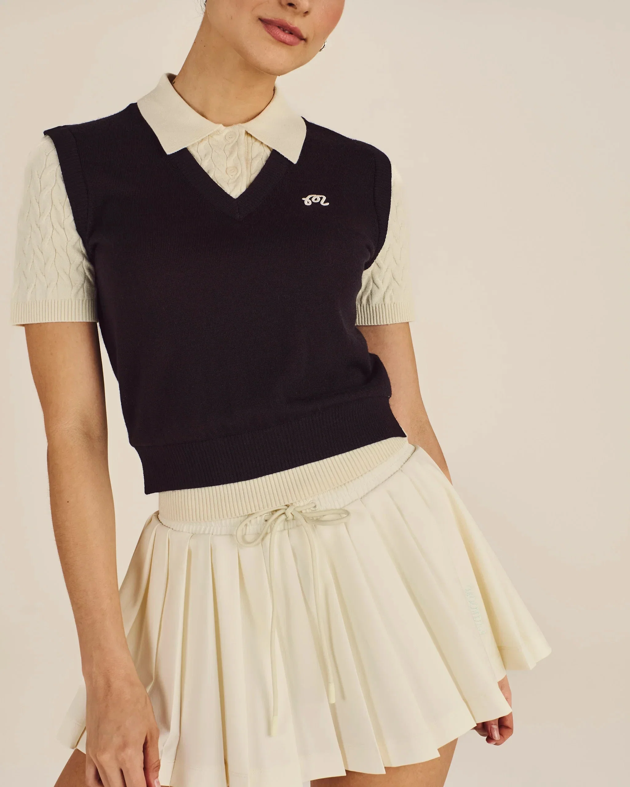 Malbon Golf Giselle Skirt Cream