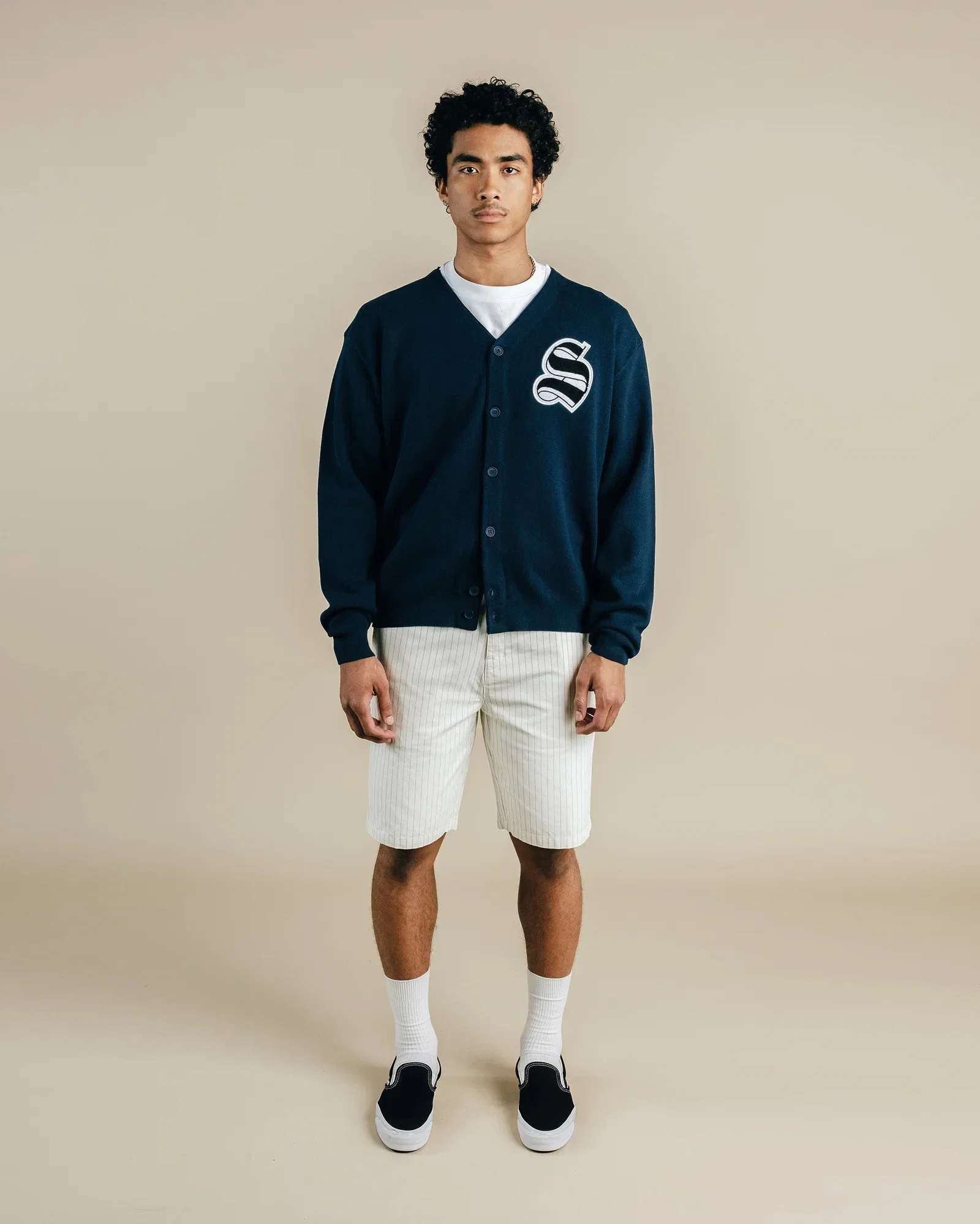 Students Golf Evander Knit Cardigan Navy