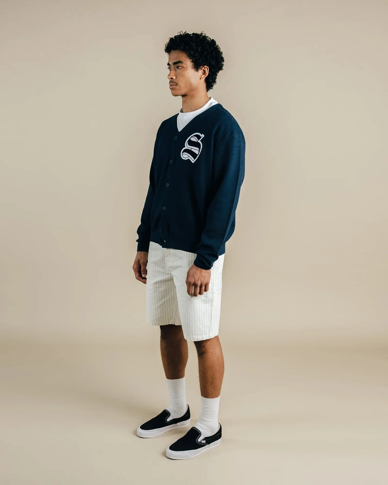 Students Golf Evander Knit Cardigan Navy