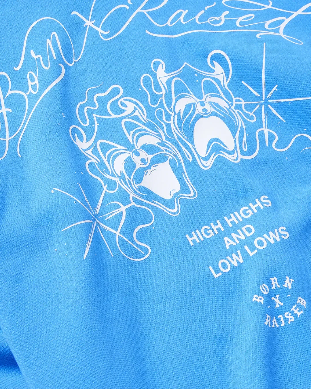 Born X Raised High Highs & Low Lows Hoodie Blue