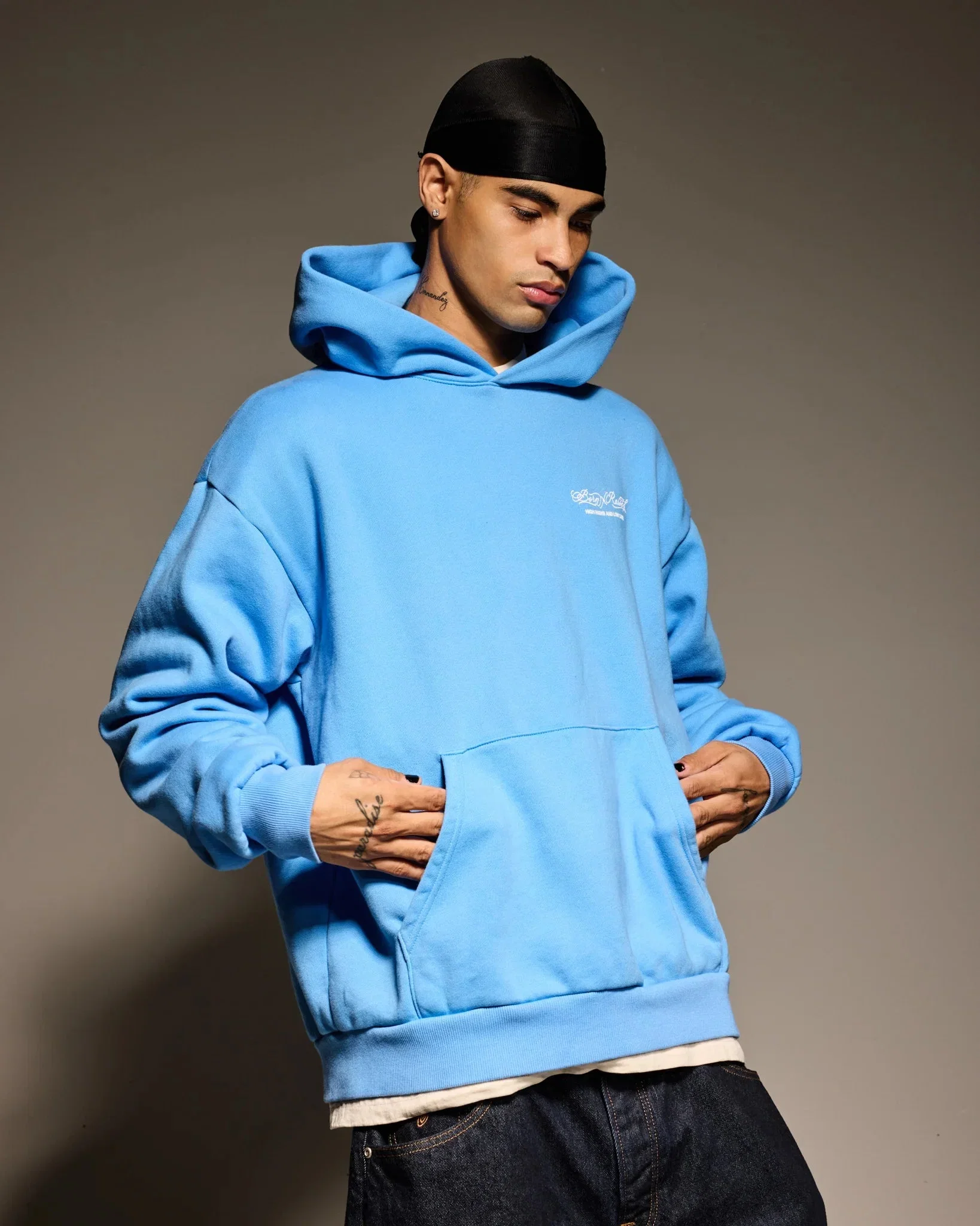 Born X Raised High Highs & Low Lows Hoodie Blue