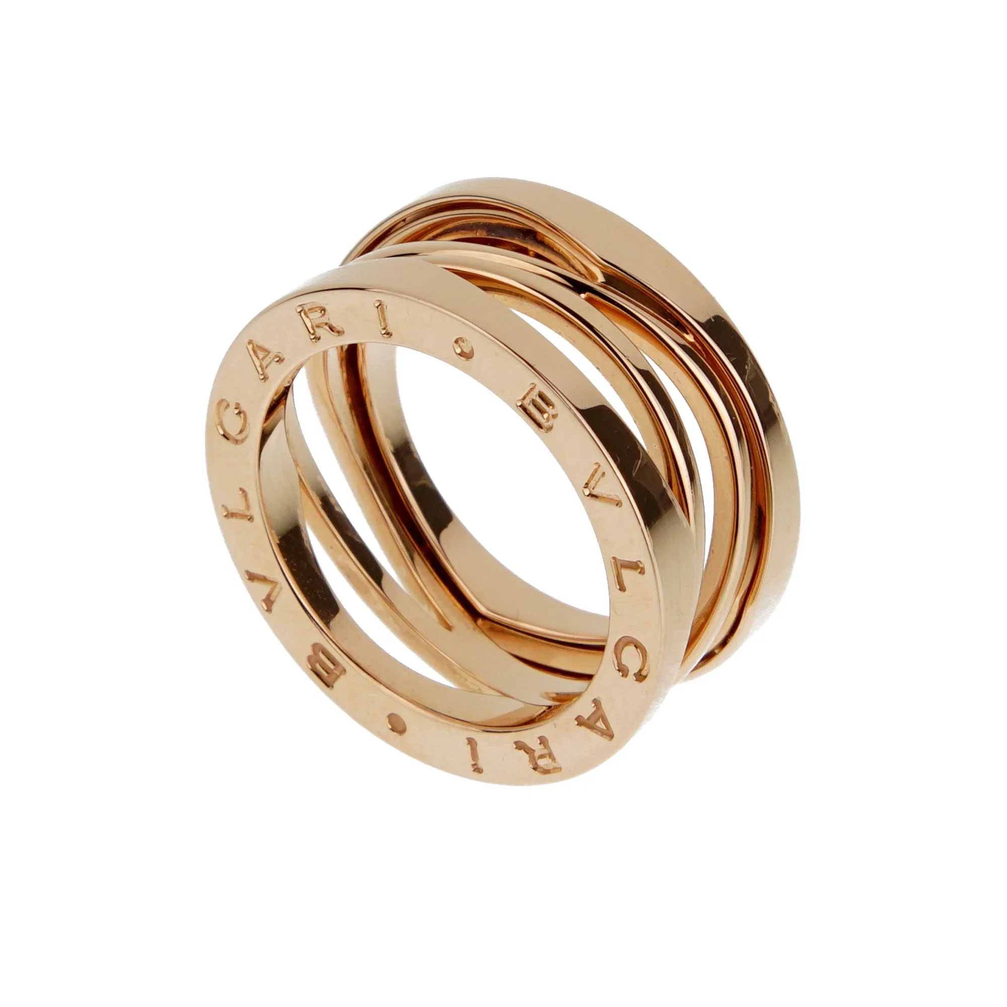 Bvlgari B.zero1 Design Legend Zaha Hadid Ring in 18k Rose Gold, Size 52