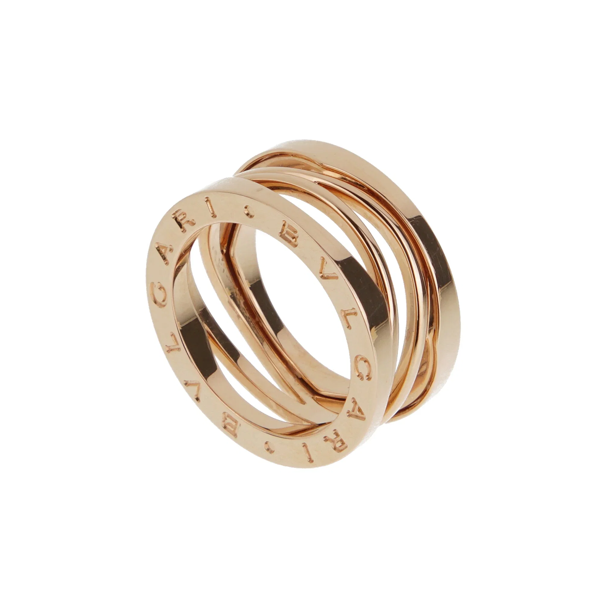 Bvlgari B.zero1 Design Legend Zaha Hadid Ring in 18k Rose Gold, Size 52