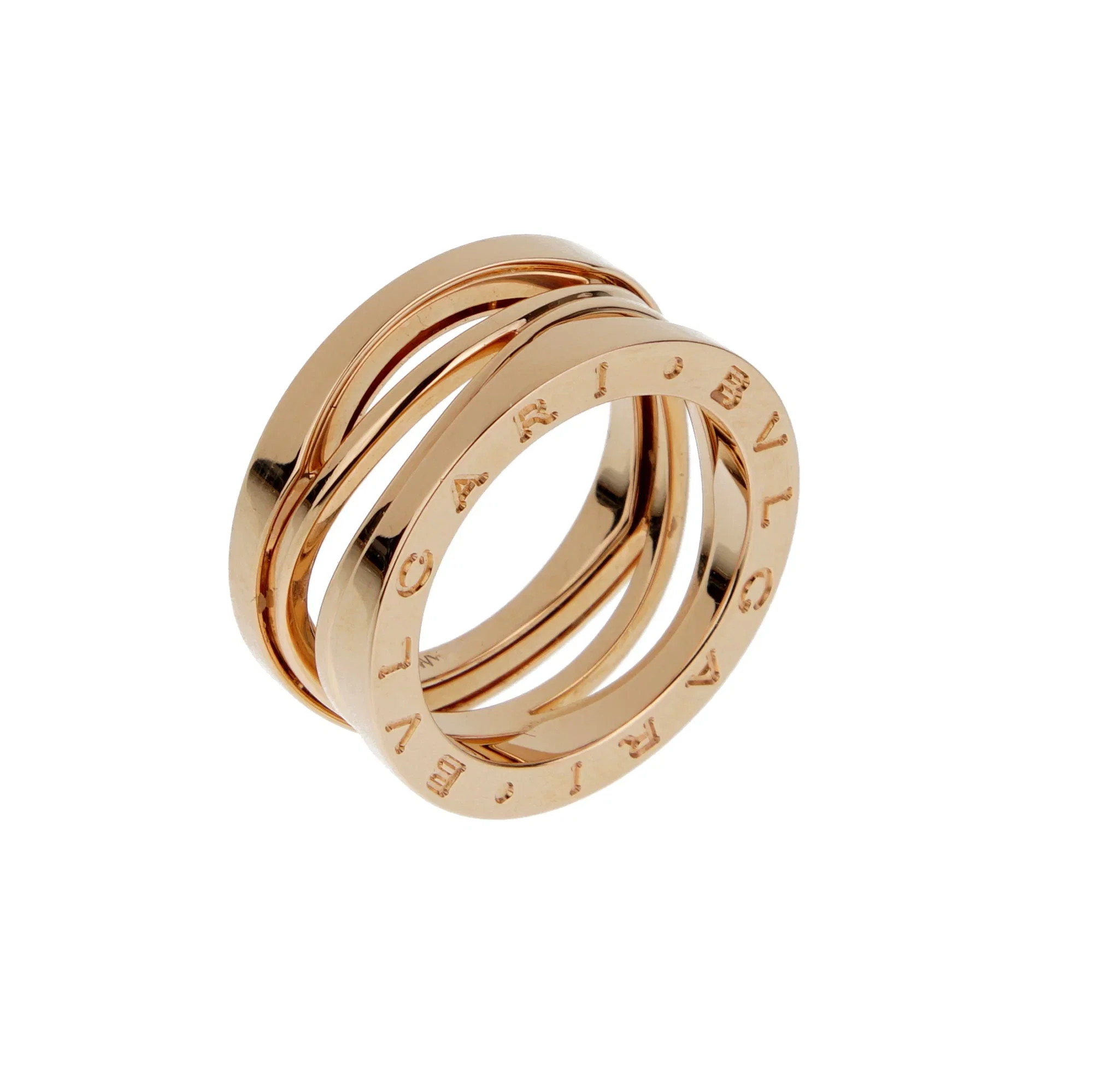 Bvlgari B.zero1 Design Legend Zaha Hadid Ring in 18k Rose Gold, Size 52