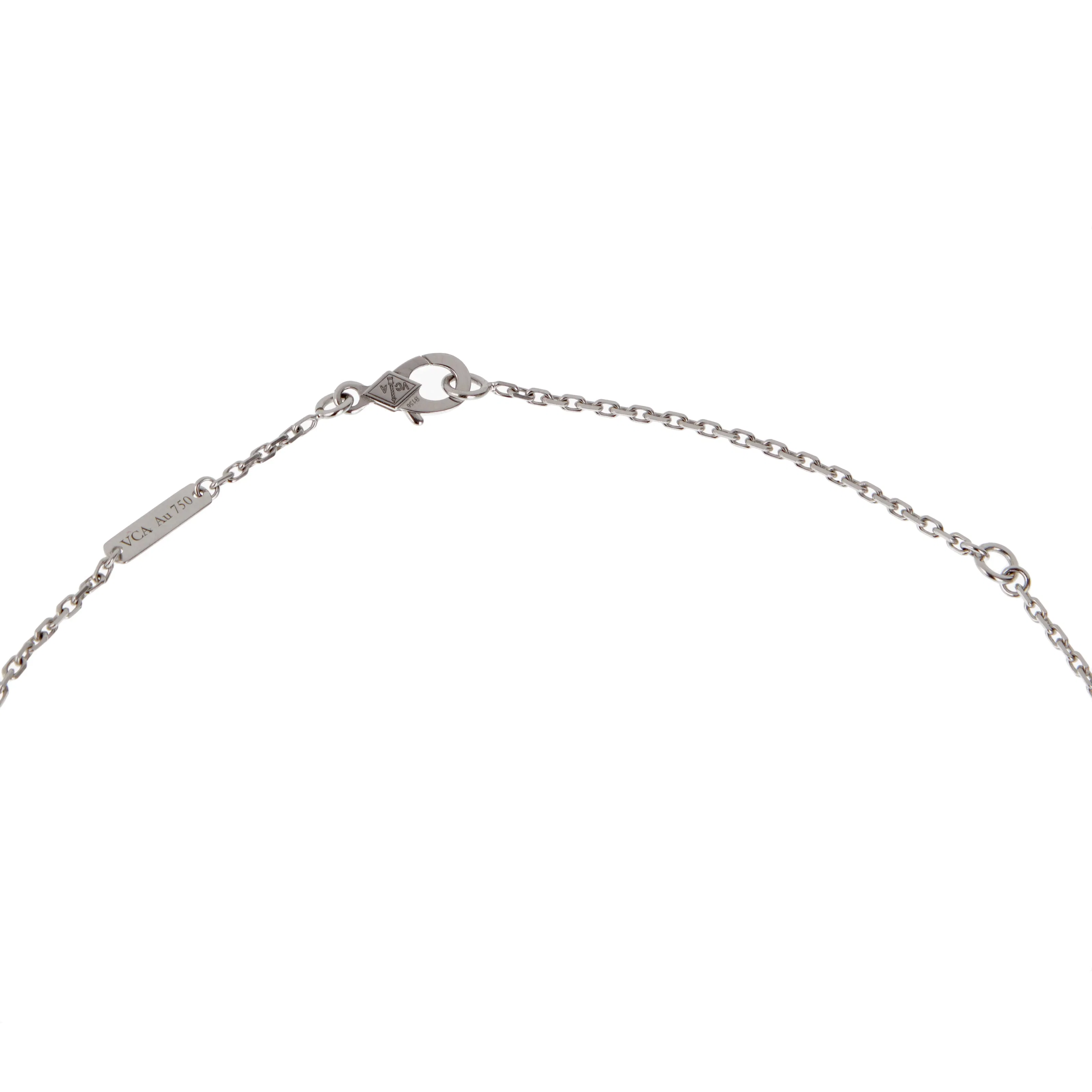 Van Cleef & Arpels Flowerlace Diamond Pendant Necklace in 18k White Gold, VCARP05200