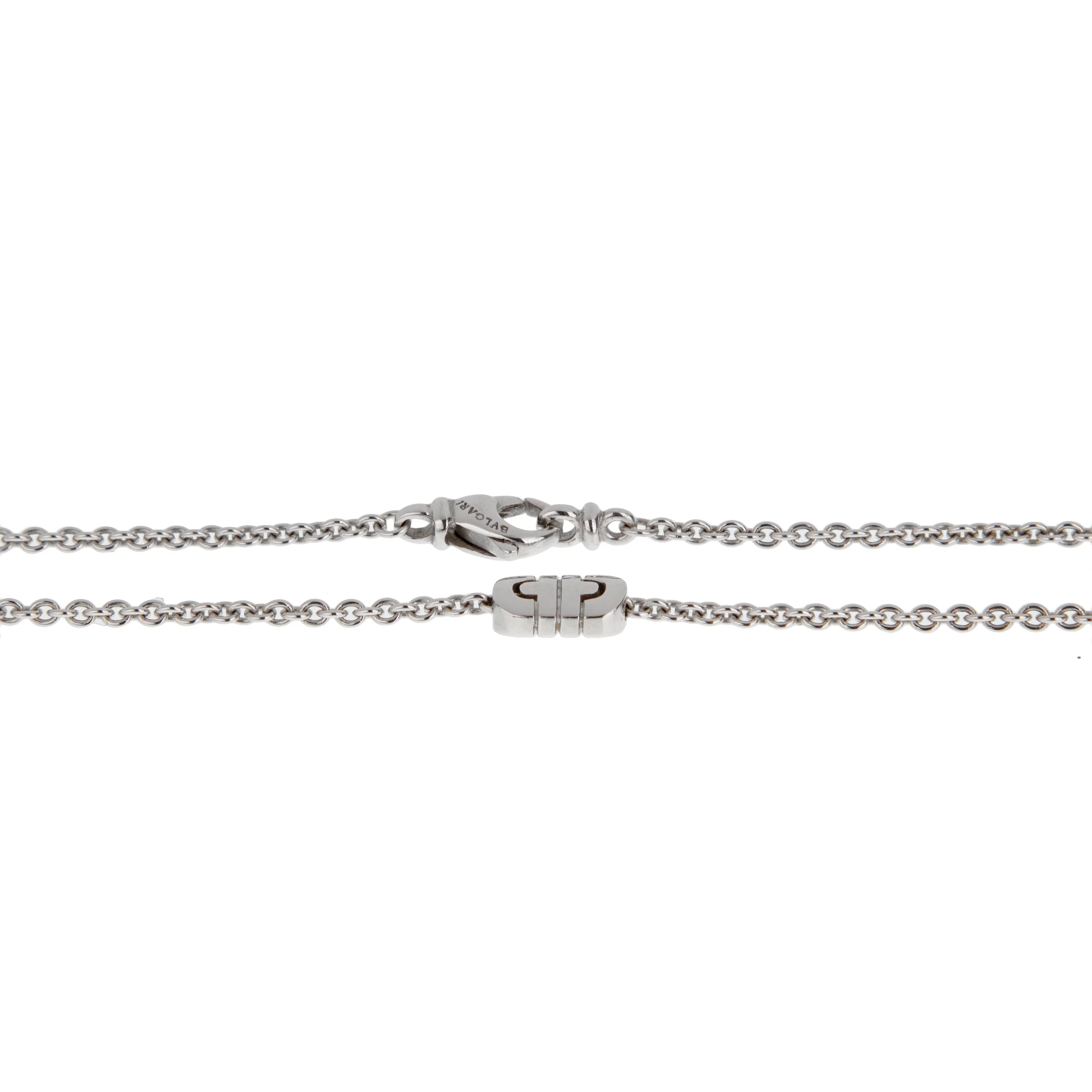 Bvlgari Parentesi Sautoir Station Necklace in 18k White Gold, 34 Inches