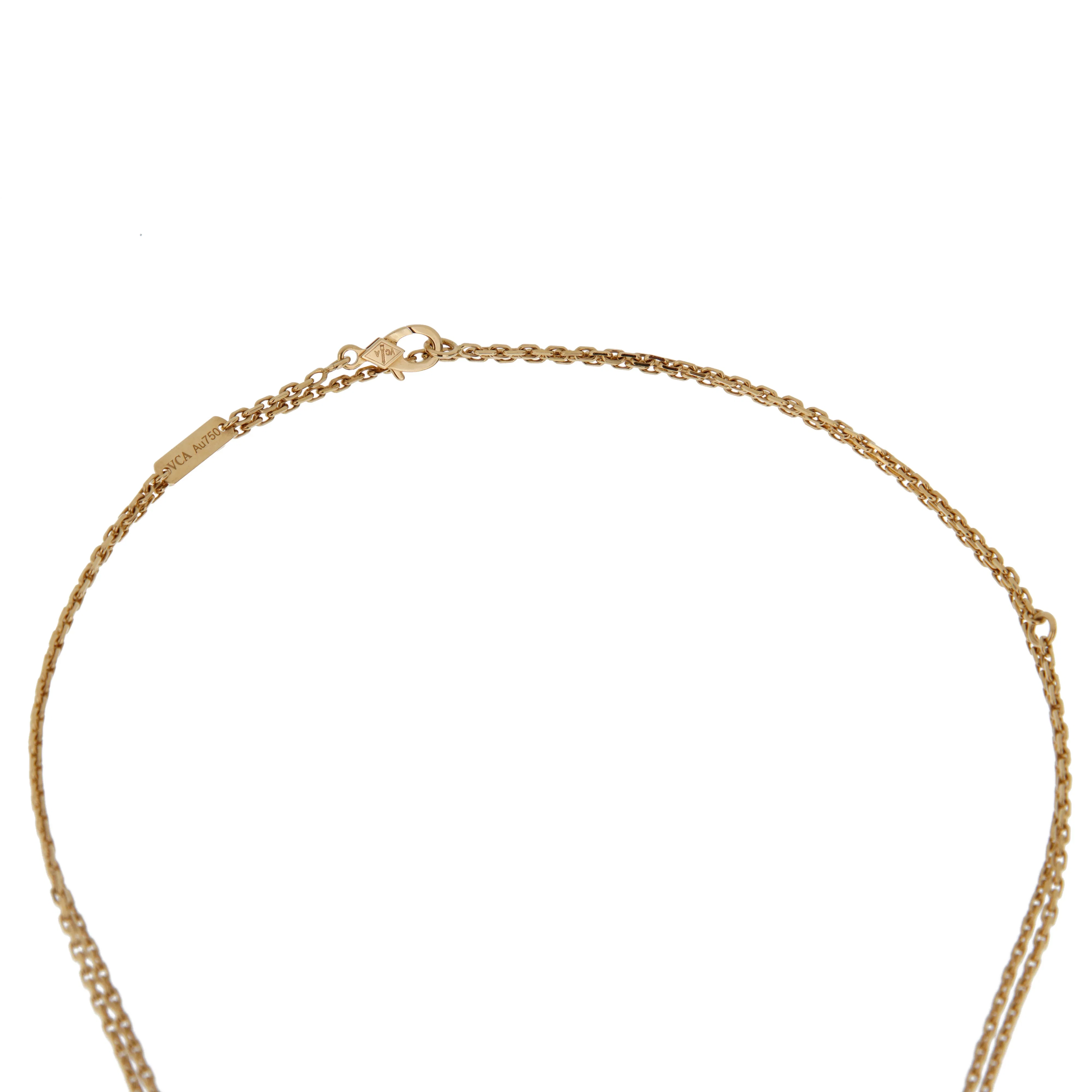 Van Cleef & Arpels Magic Alhambra Long Necklace, Malachite in 18k Yellow Gold
