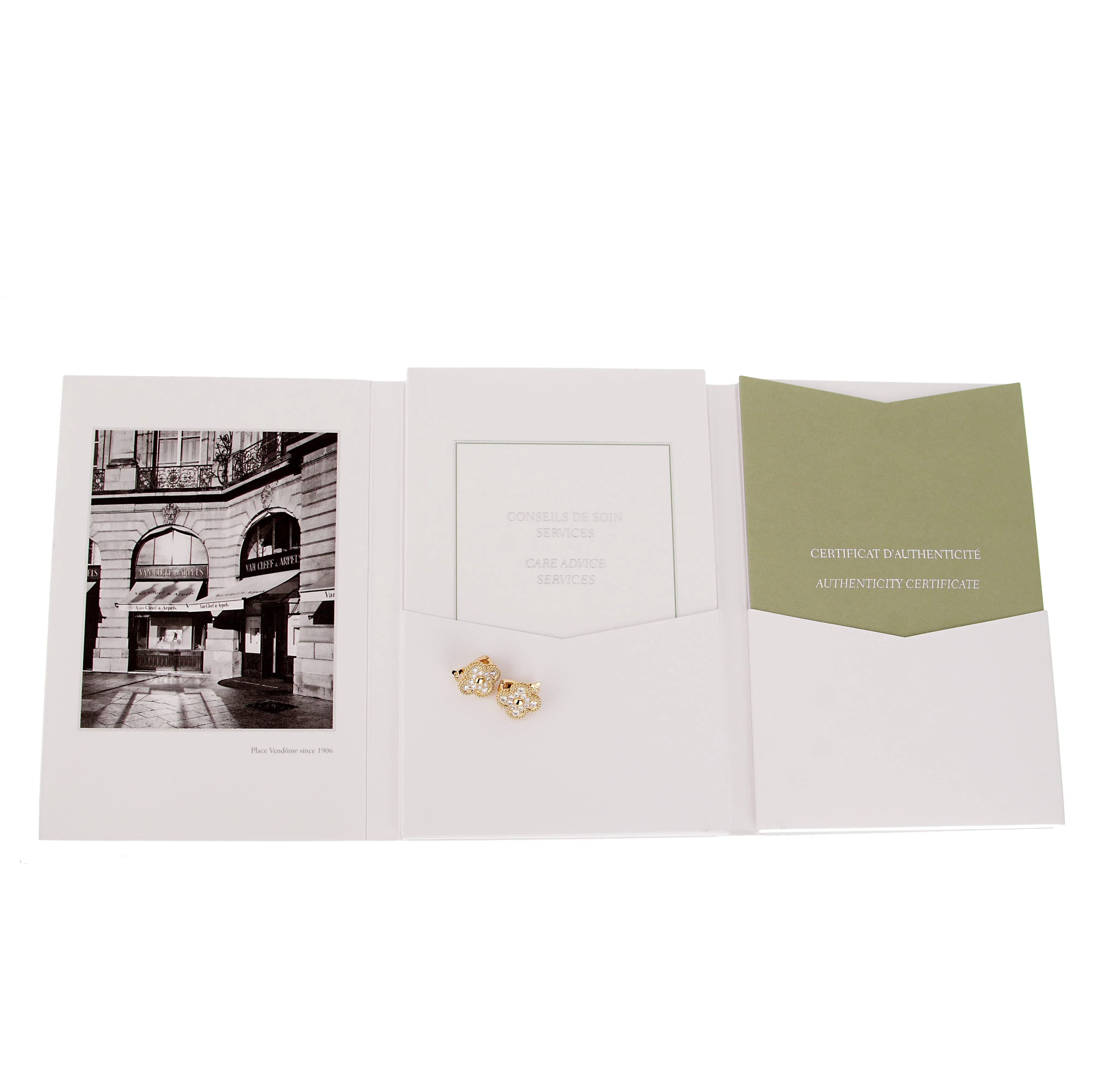 Van Cleef & Arpels Vintage Alhambra Diamond Earrings