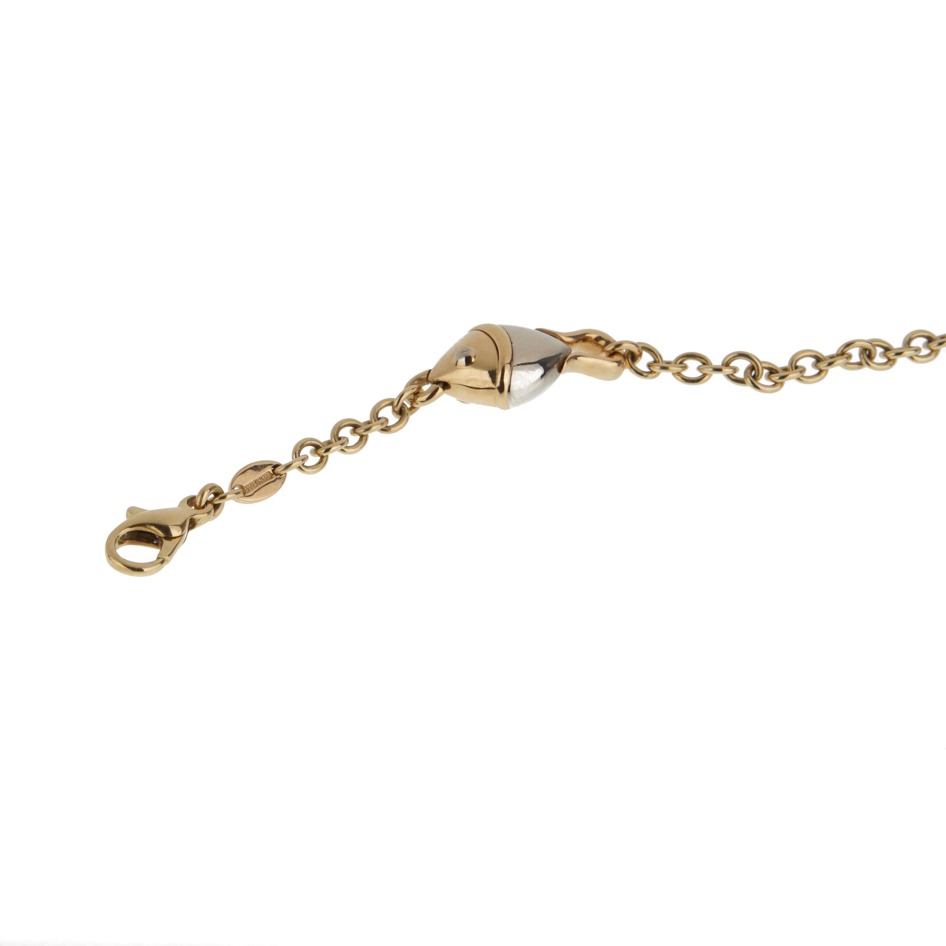 Bvlgari Naturalia Vintage Fish Station Bracelet 18K Yellow & White Gold