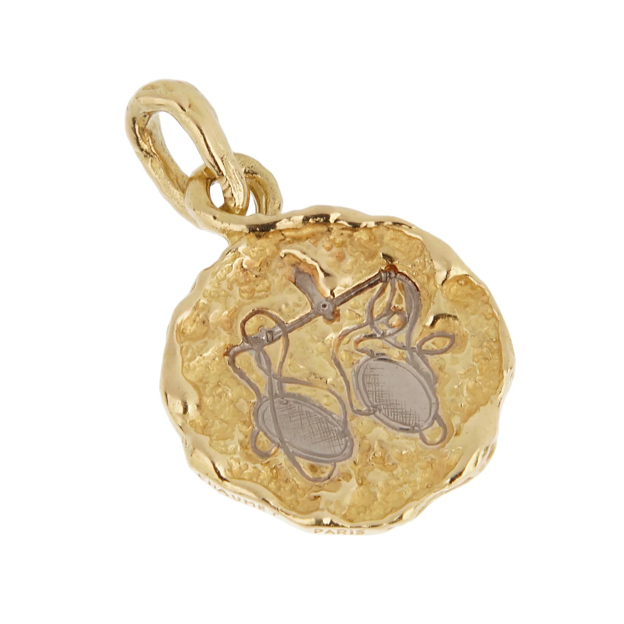 Chaumet Libra Zodiac 18k Yellow Gold Pendant Necklace