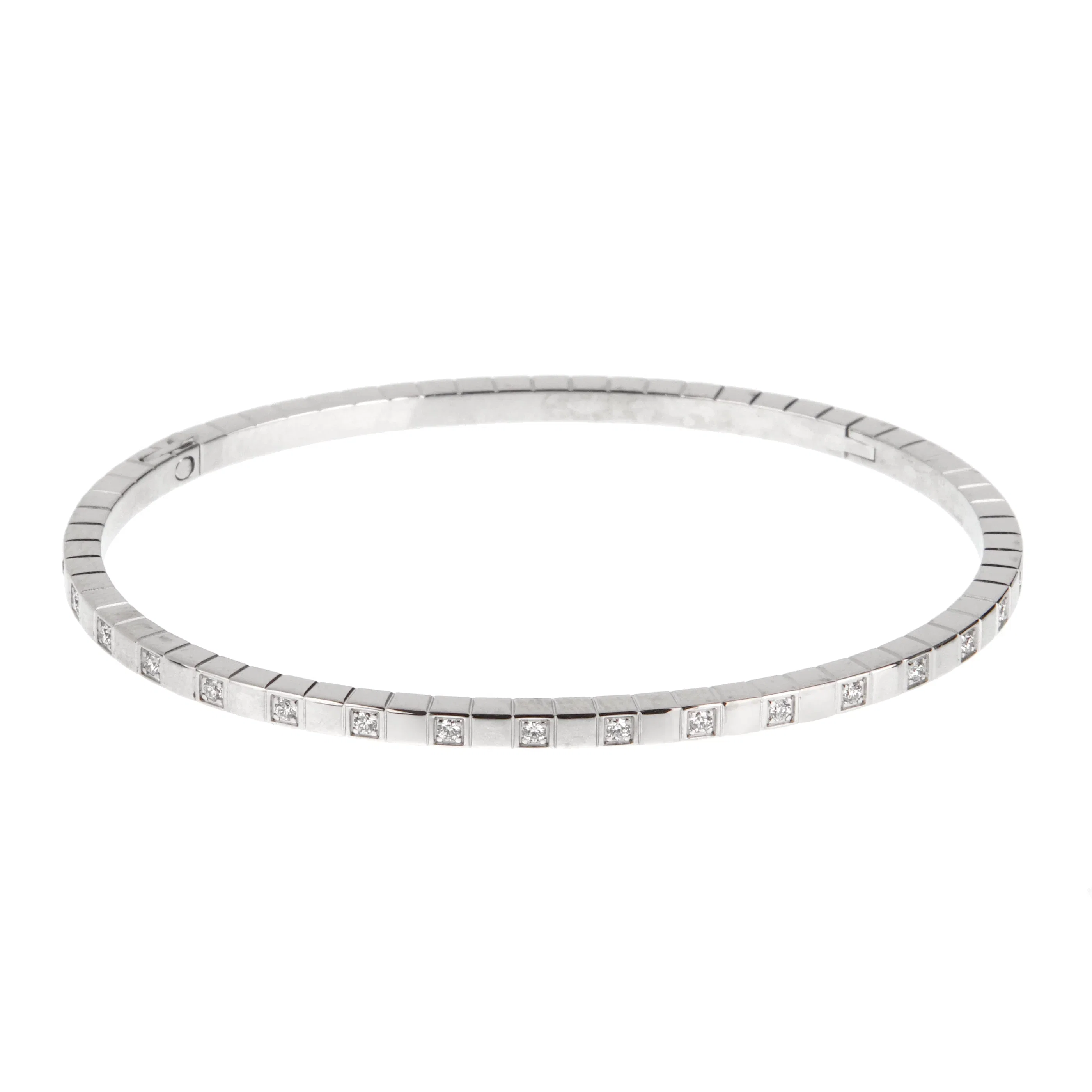 Chopard Ice Cube Diamond Bangle Bracelet 18k White Gold