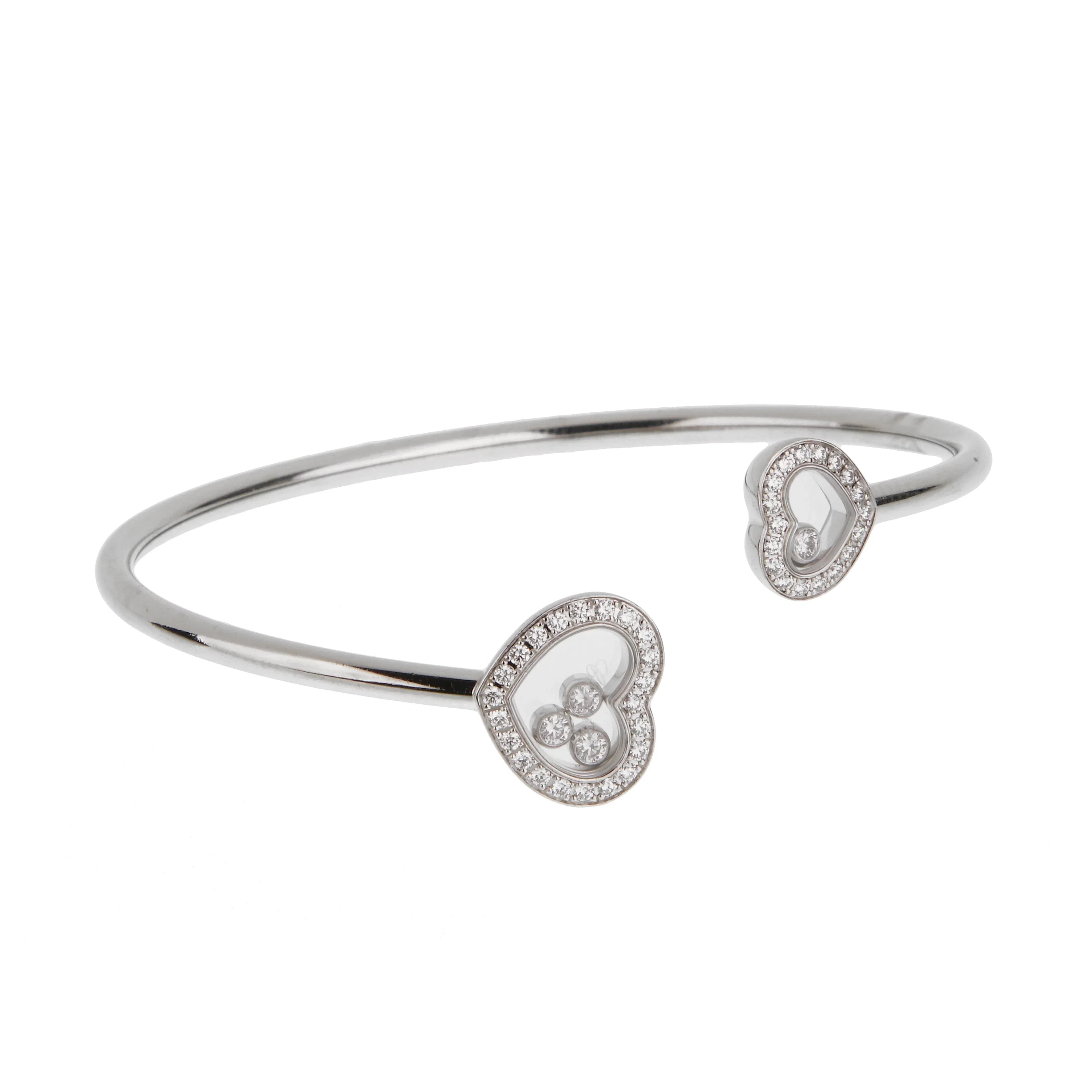 Chopard Happy Diamonds Icons 18k White Gold Bangle Bracelet