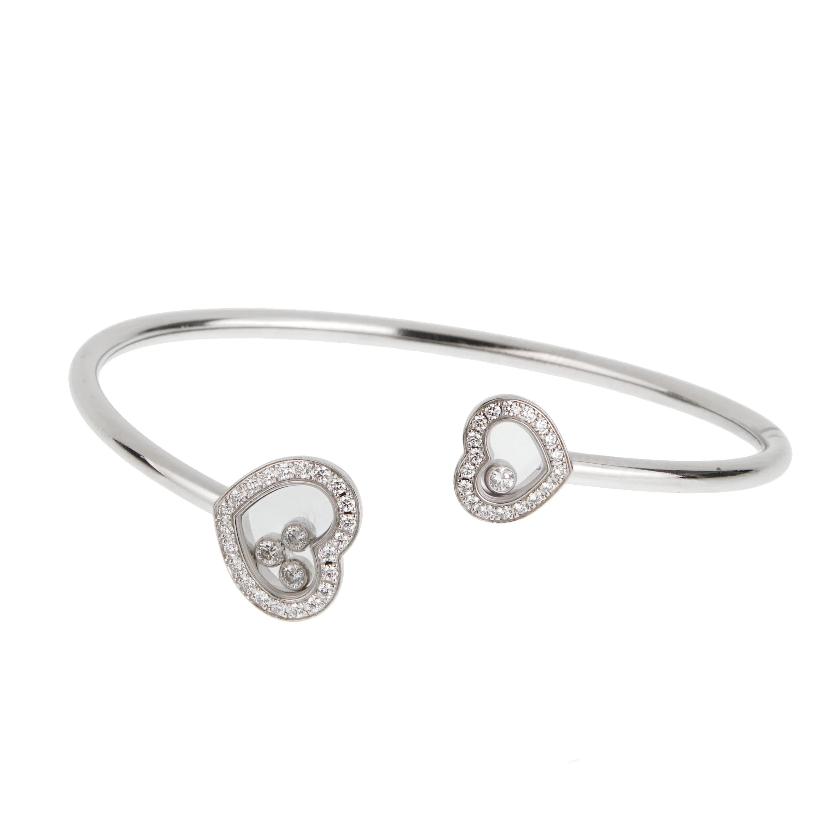Chopard Happy Diamonds Icons 18k White Gold Bangle Bracelet