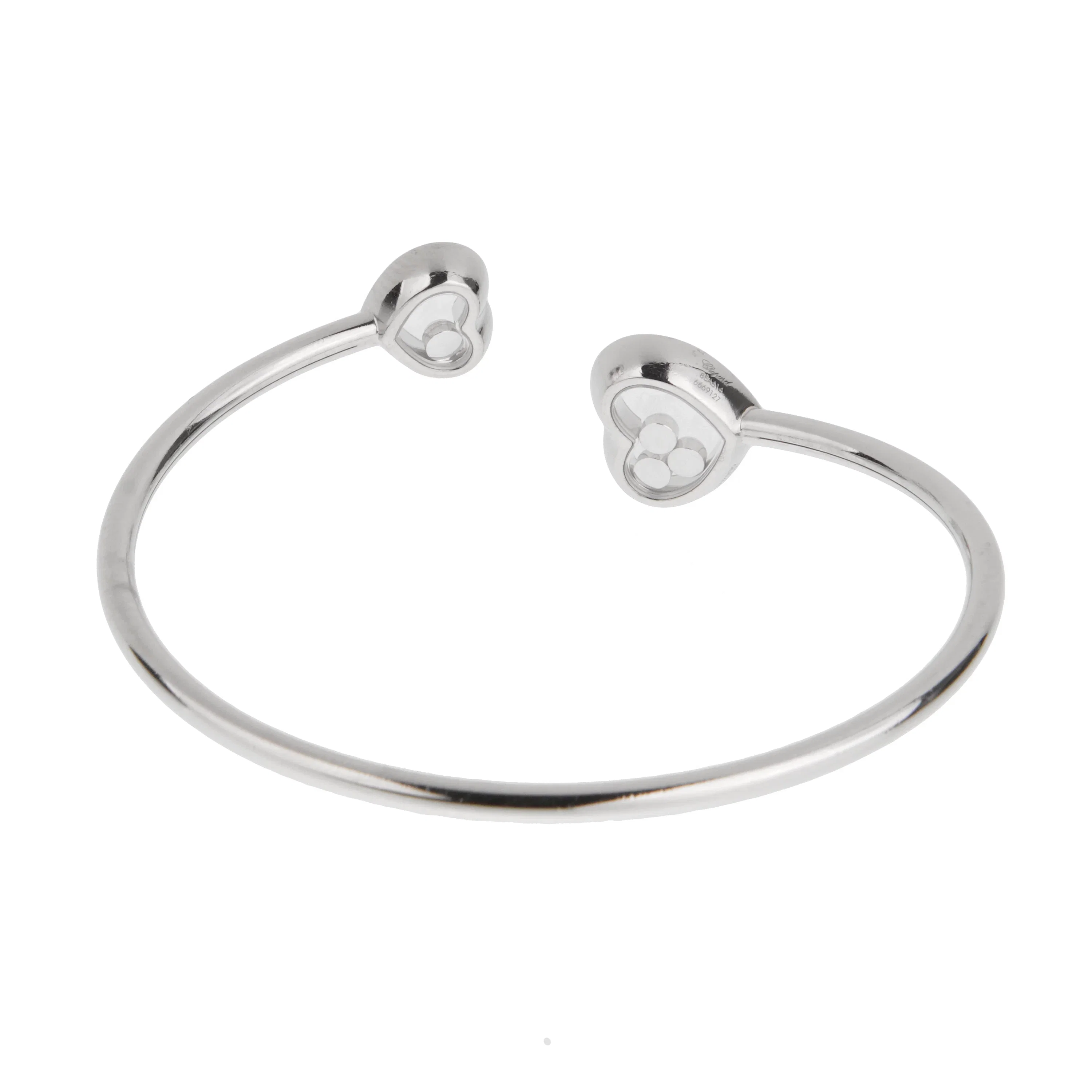 Chopard Happy Diamonds Icons 18k White Gold Bangle Bracelet