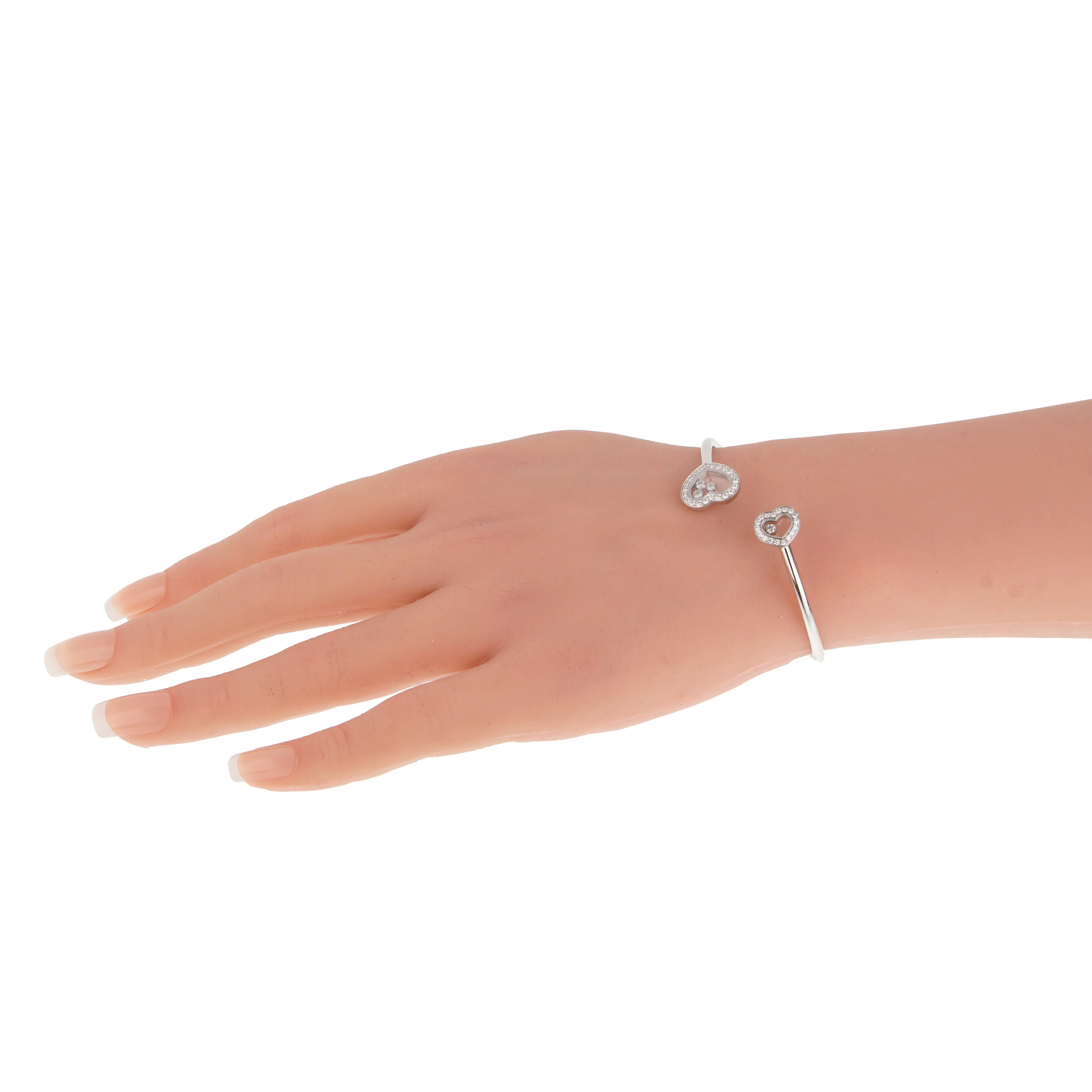 Chopard Happy Diamonds Icons 18k White Gold Bangle Bracelet