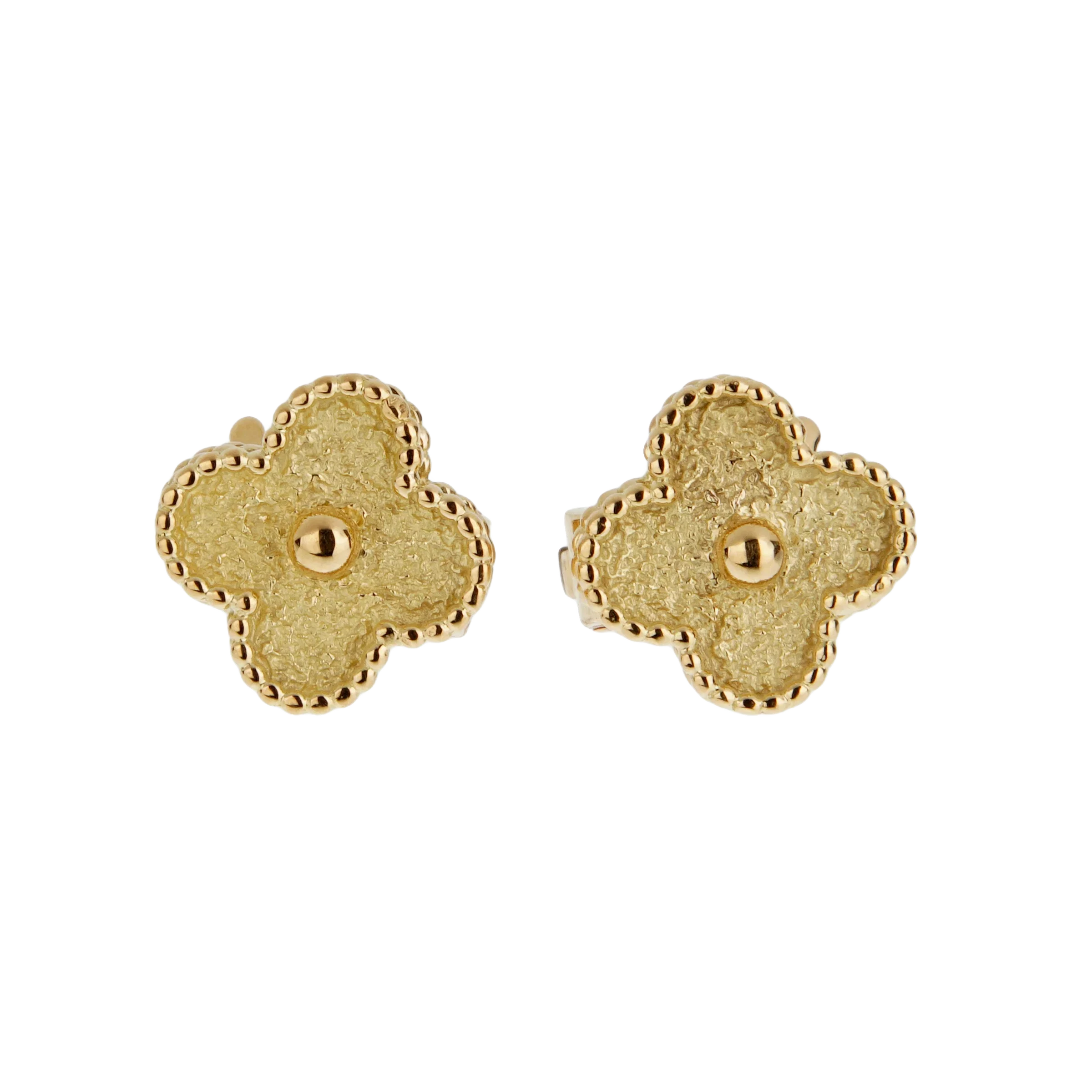 Van Cleef & Arpels Vintage Alhambra 18K Yellow Gold Earrings