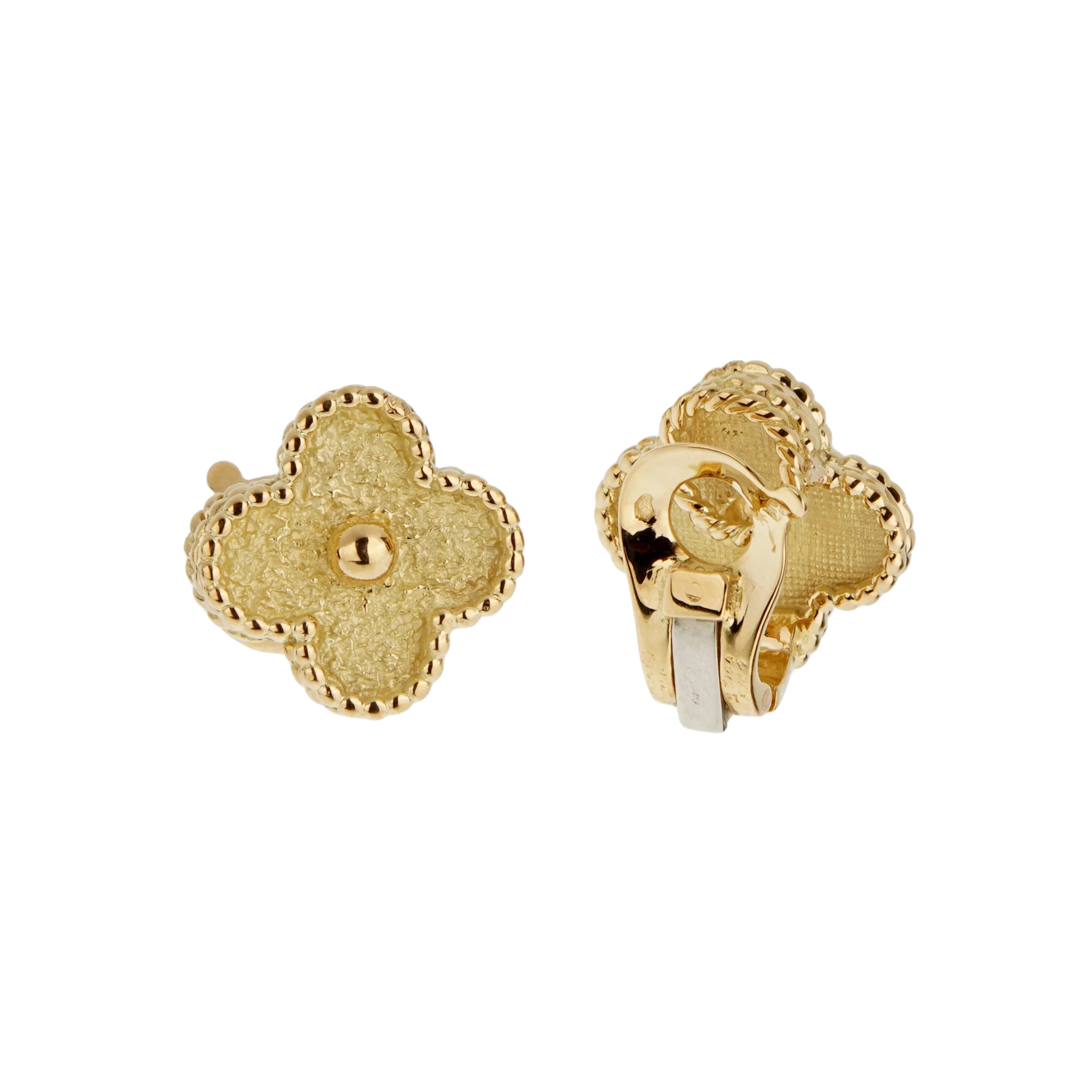 Van Cleef & Arpels Vintage Alhambra 18K Yellow Gold Earrings
