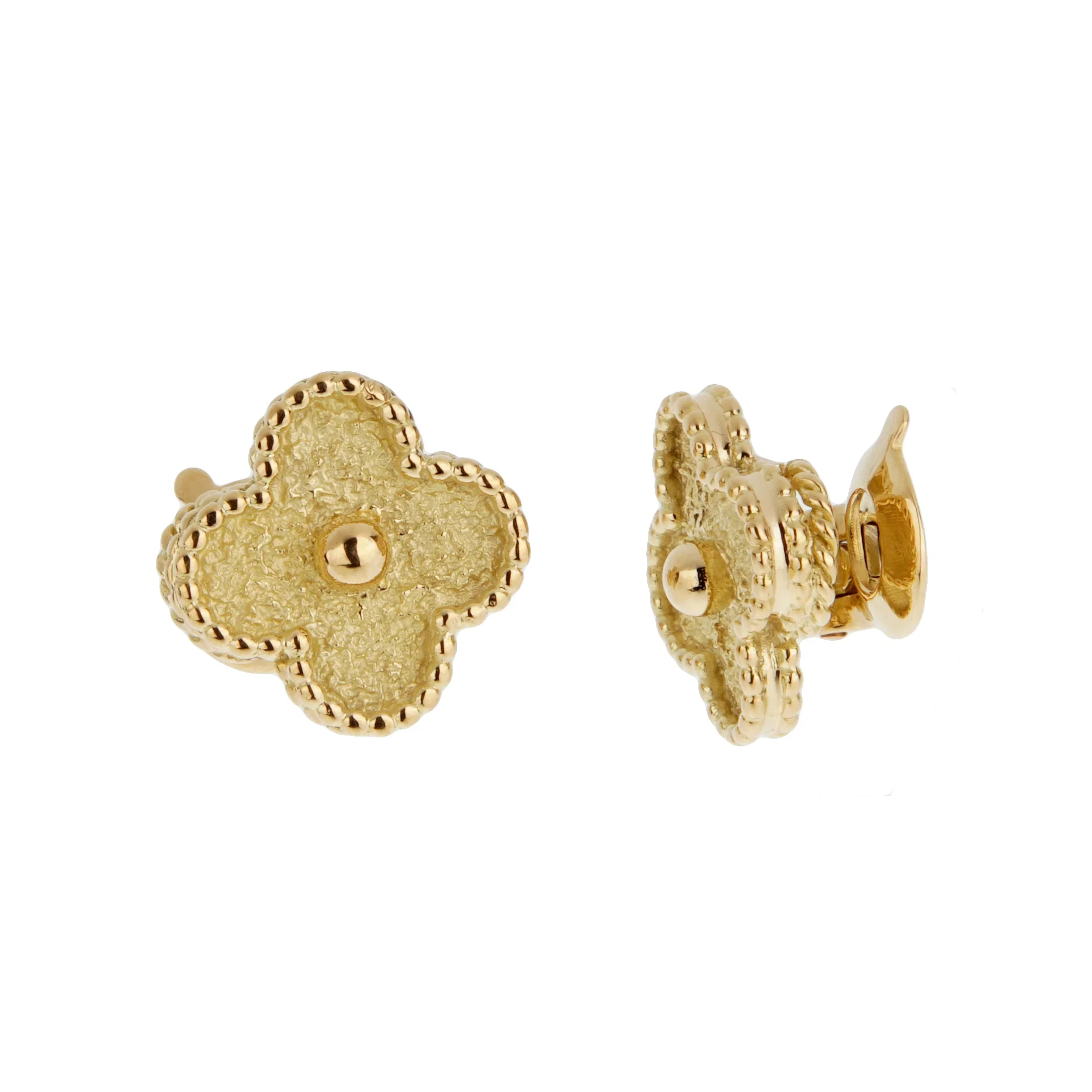 Van Cleef & Arpels Vintage Alhambra 18K Yellow Gold Earrings