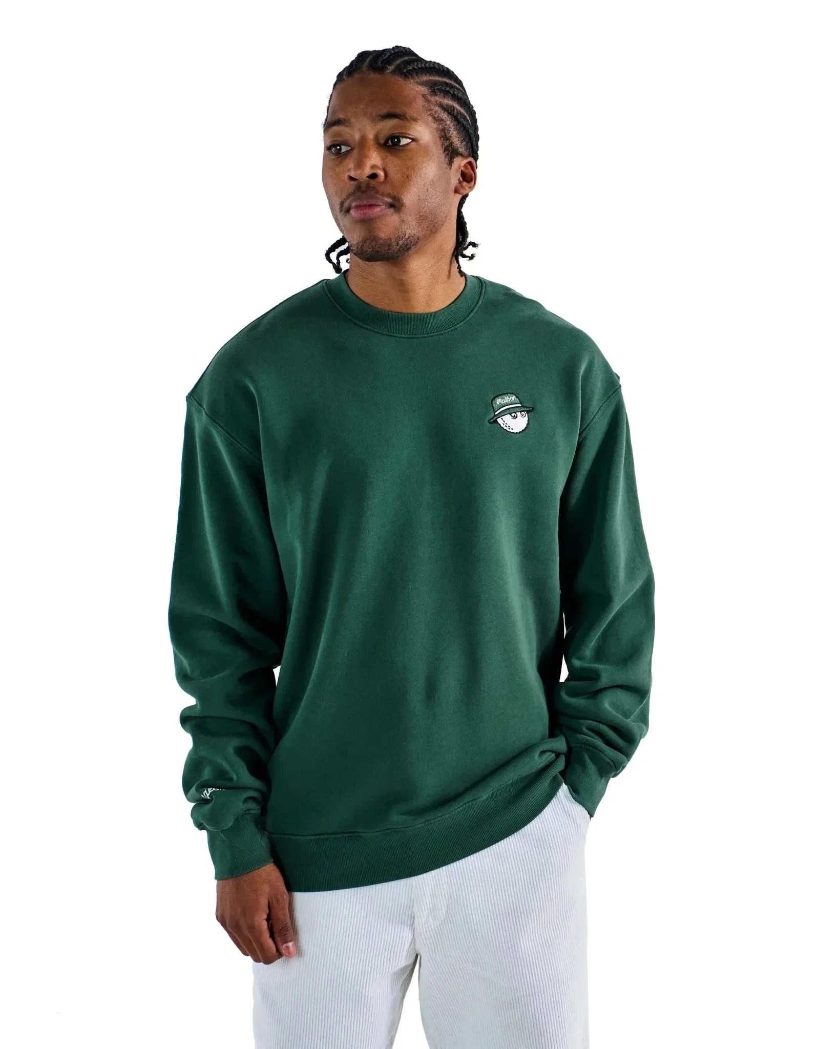 Malbon Golf Range Cooper Sweatshirt — Forest