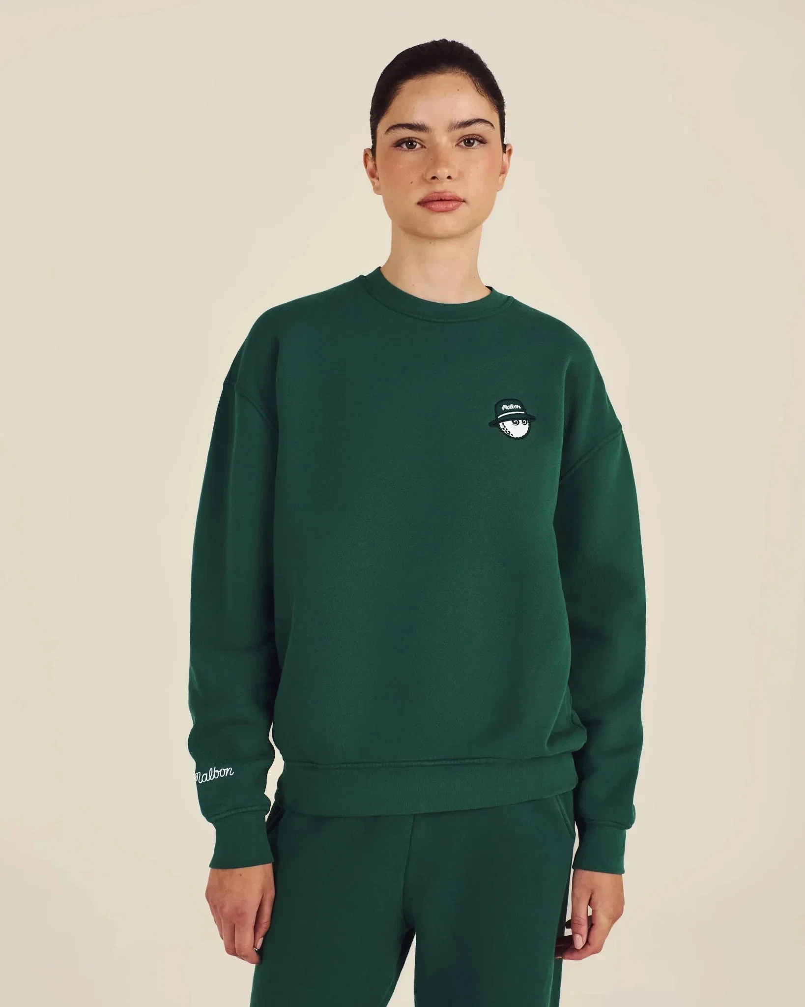 Malbon Golf Range Cooper Sweatshirt — Forest