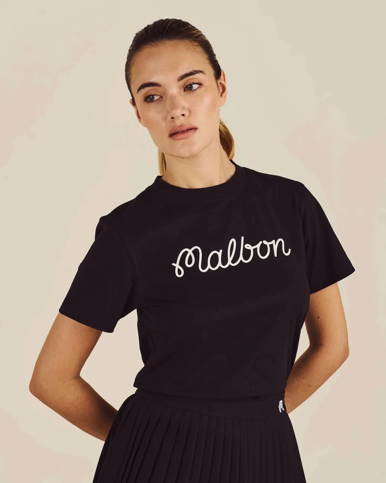 Malbon Golf Women’s Cosette Tee — Black