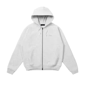 Dime MTL Cursive Zip Hoodie – Ash