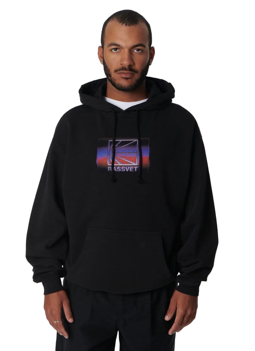 Rassvet Glitch Hoodie – Black