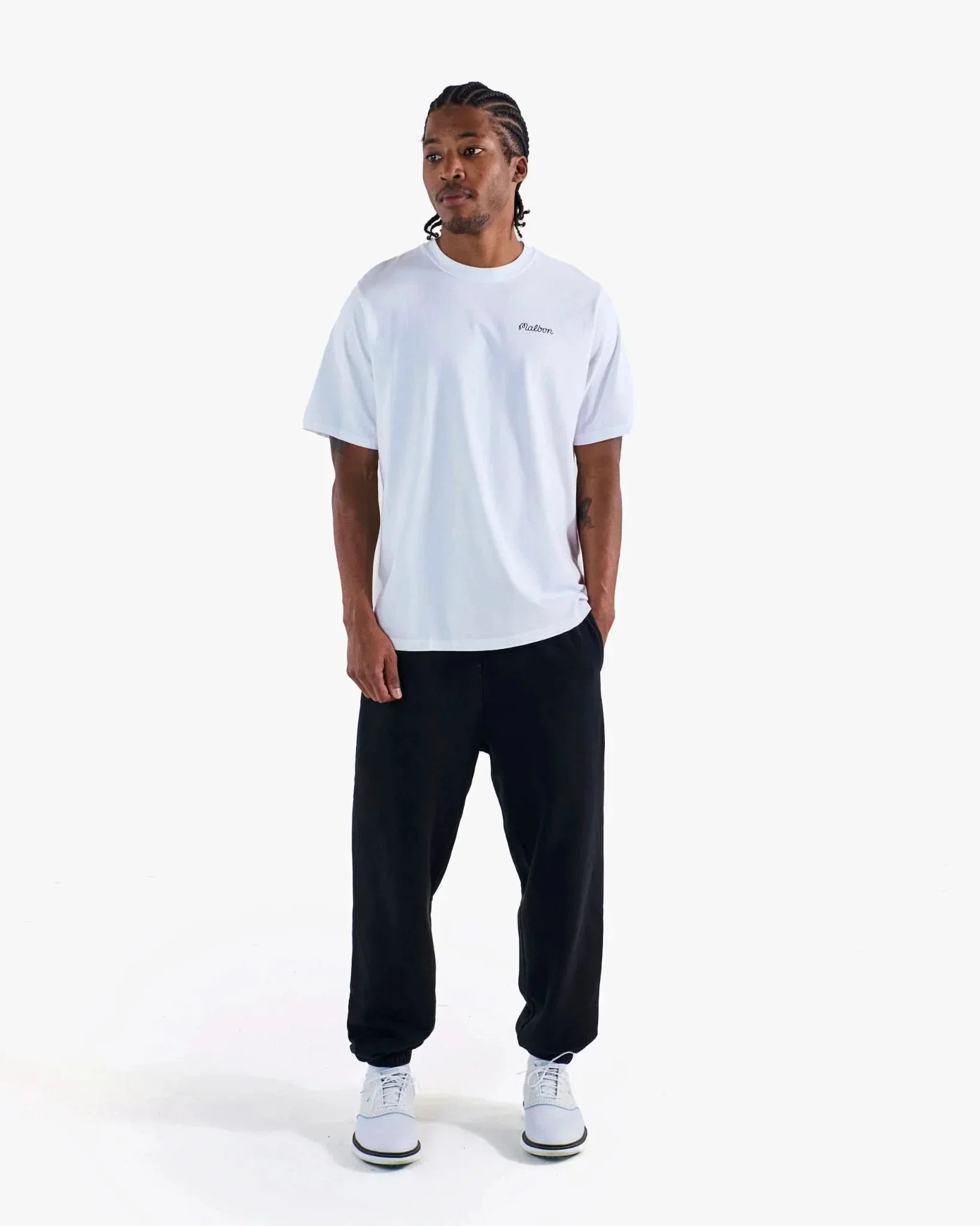 Malbon Golf Bermuda Baldwin Tee – White