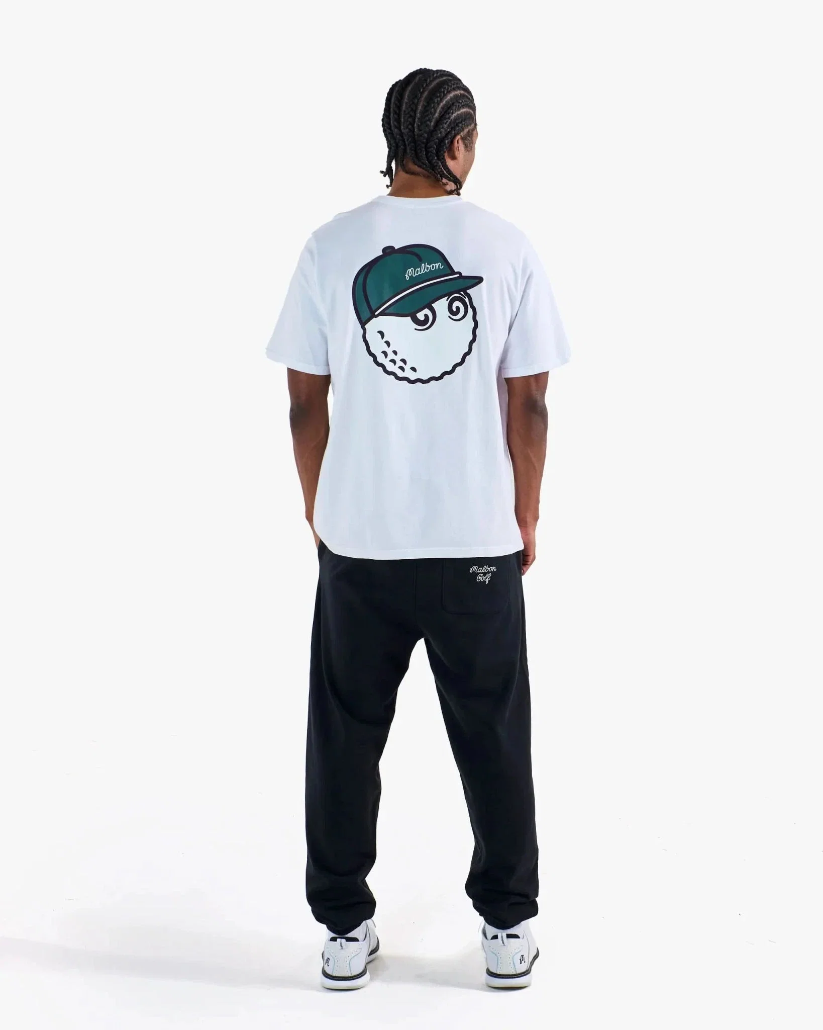 Malbon Golf Bermuda Baldwin Tee – White