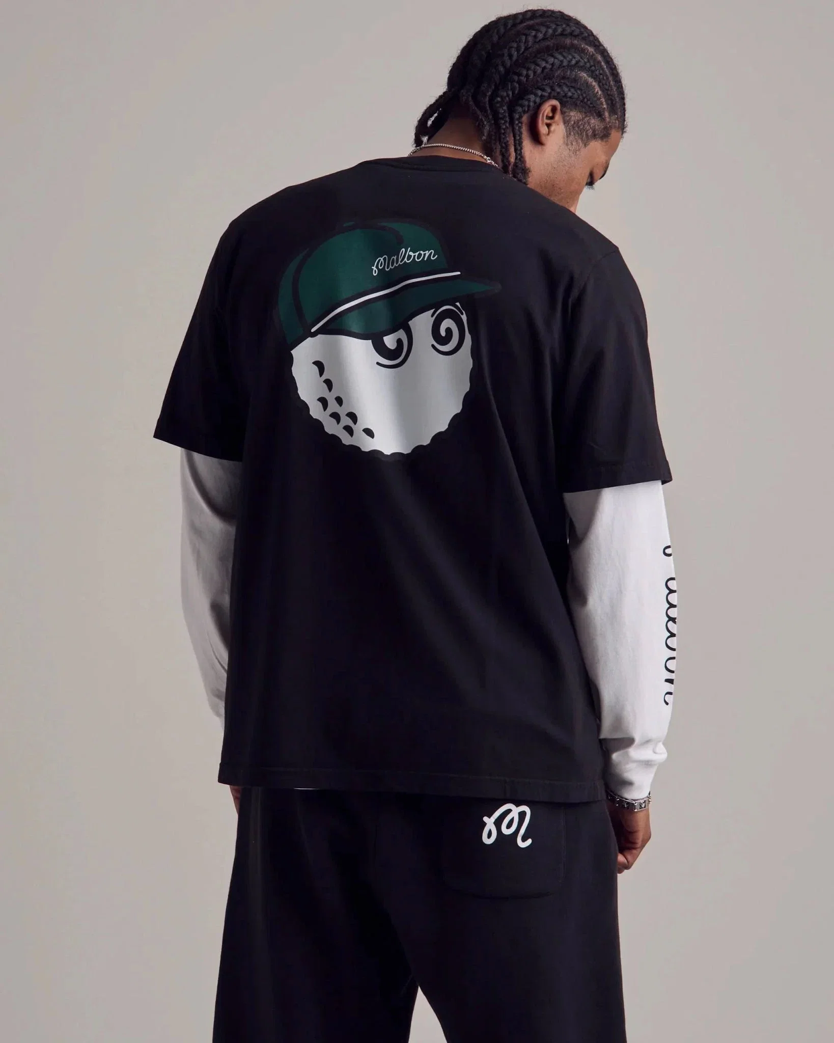 Malbon Golf Bermuda Baldwin Tee – Black