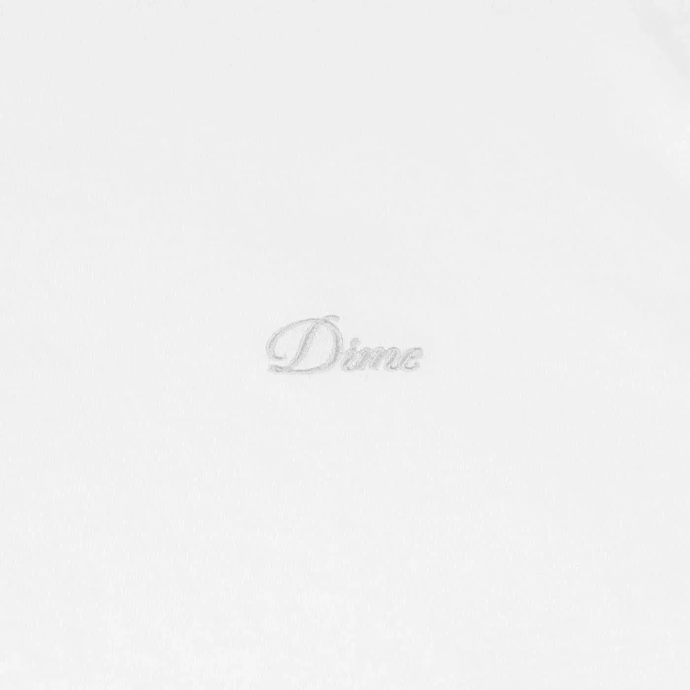 Dime MTL Cursive Small Logo Tee – White