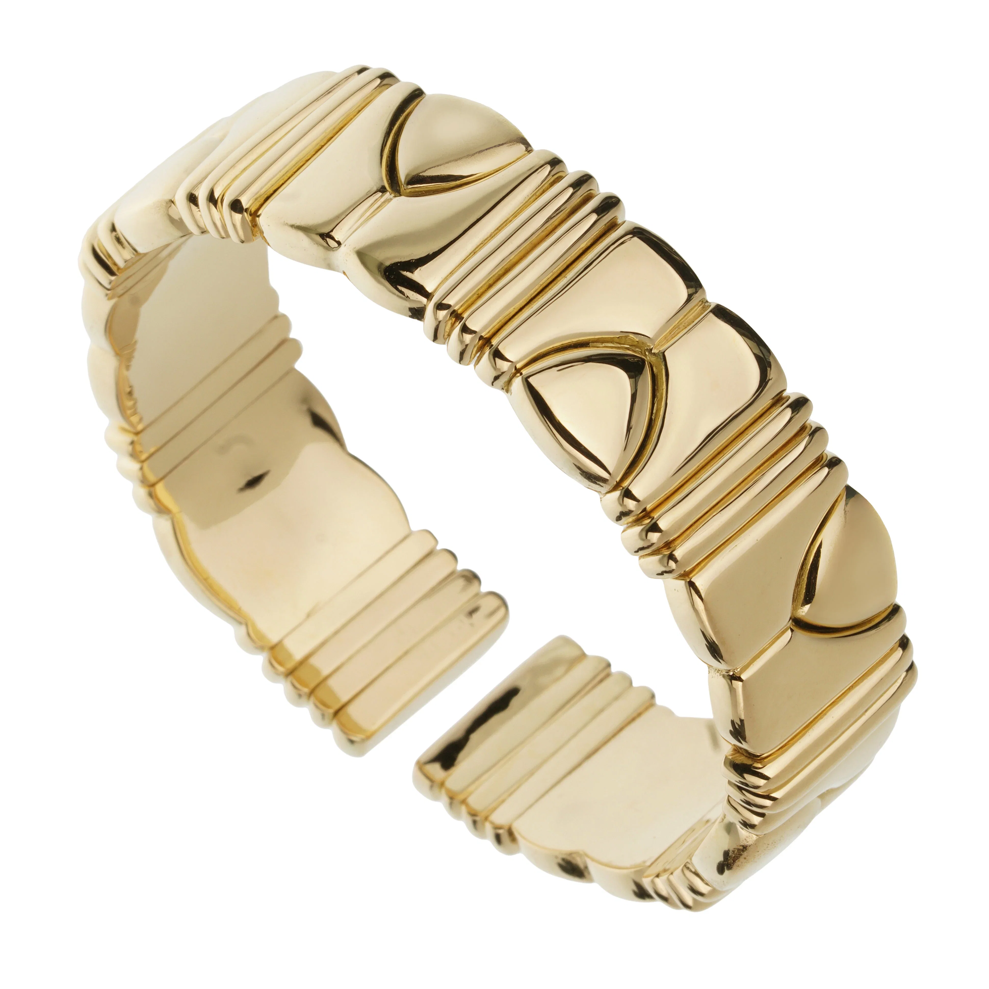 Bvlgari Vintage 18k Yellow Gold Cuff Bracelet