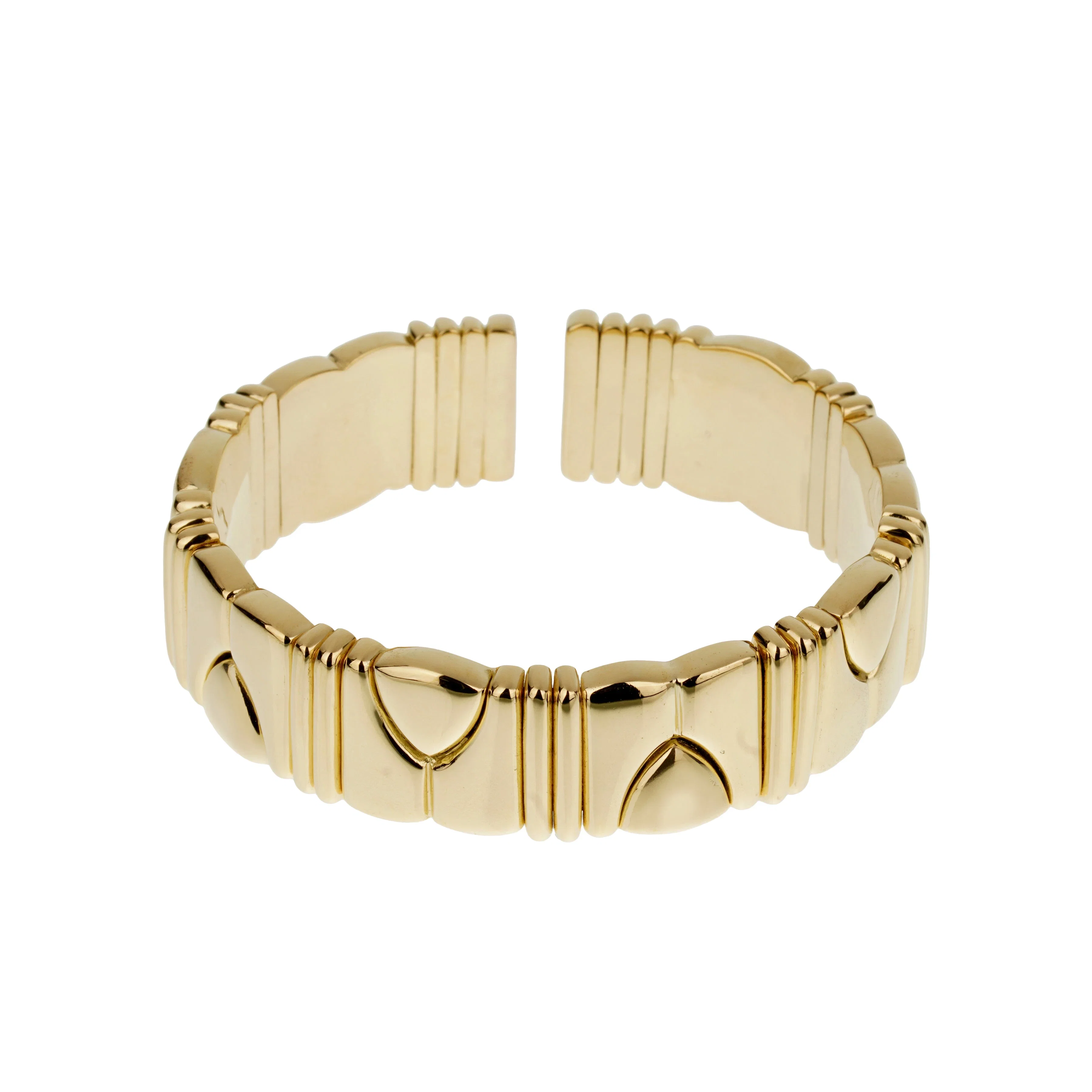 Bvlgari Vintage 18k Yellow Gold Cuff Bracelet