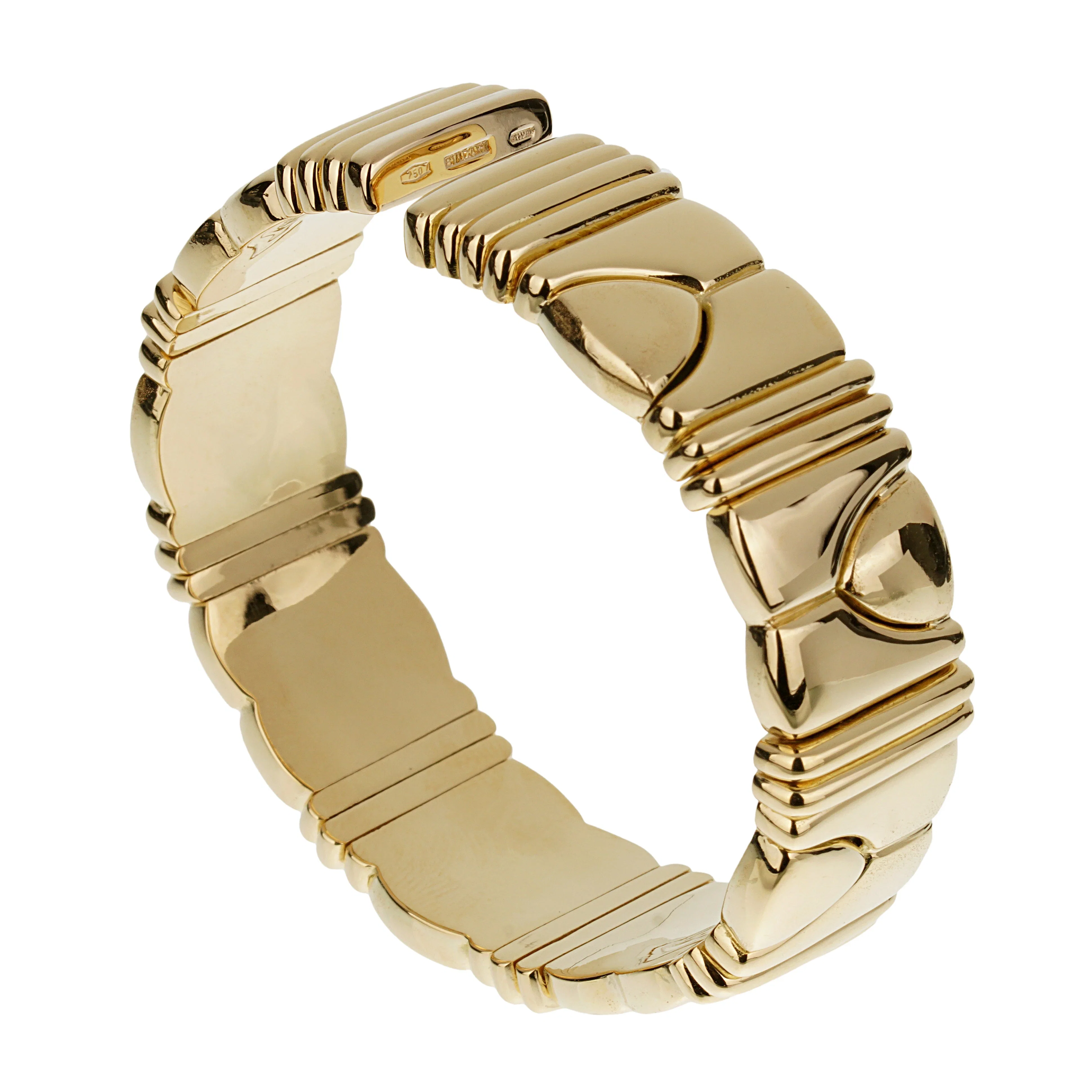 Bvlgari Vintage 18k Yellow Gold Cuff Bracelet