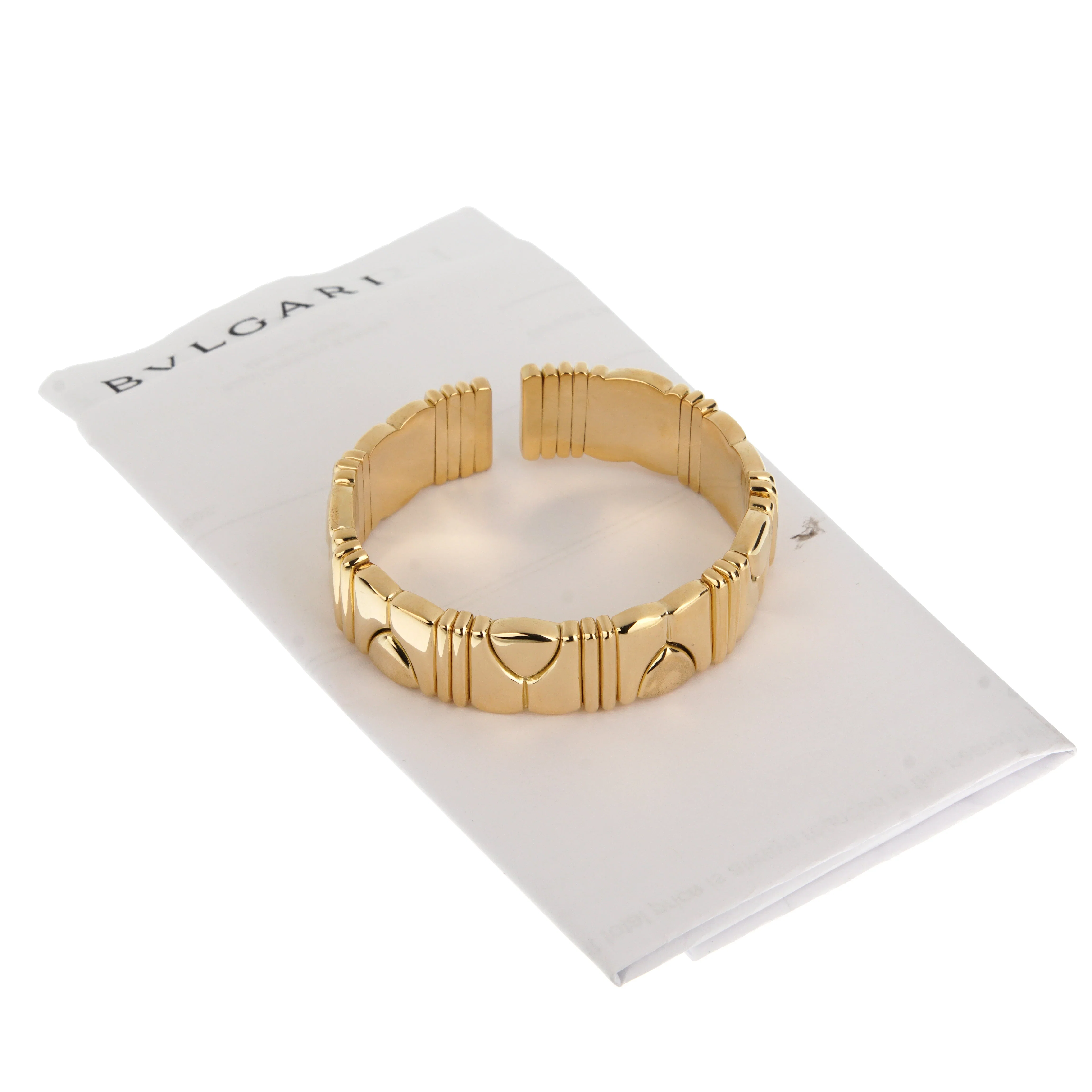 Bvlgari Vintage 18k Yellow Gold Cuff Bracelet