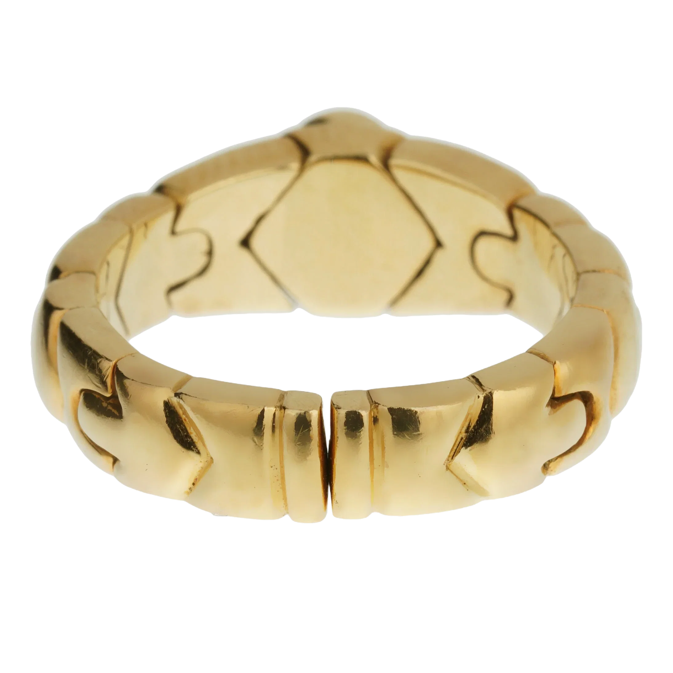 Bvlgari Vintage Sapphire Alveare 18k Yellow Gold Ring
